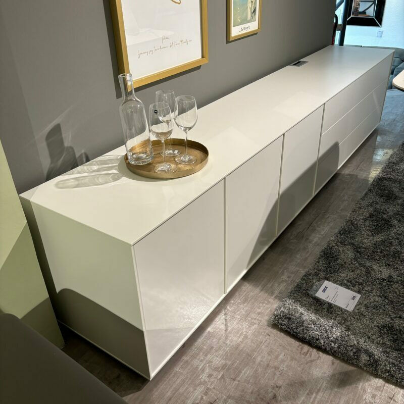 Musterring - Sideboard Rose Casello Lack Weiß Inklusive Kabeldurchlass  - 7