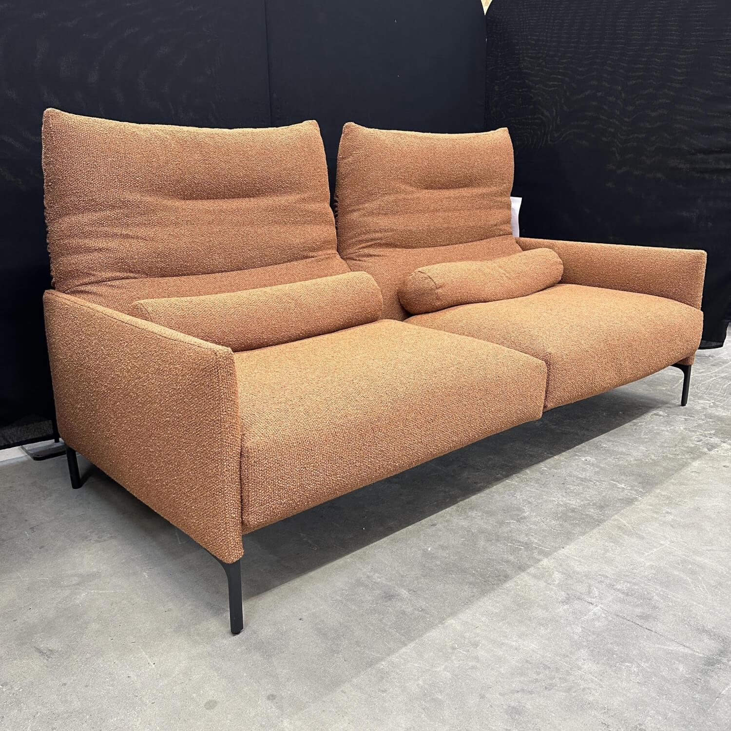 COR - Sofa Avalanche Stoff Rost 8202 Rost Rot Braun Orange Füße F05 Feinstruktur Schwarz Mit Filzgleitern Inklusive 2 Lendenrollen 2080 - 4