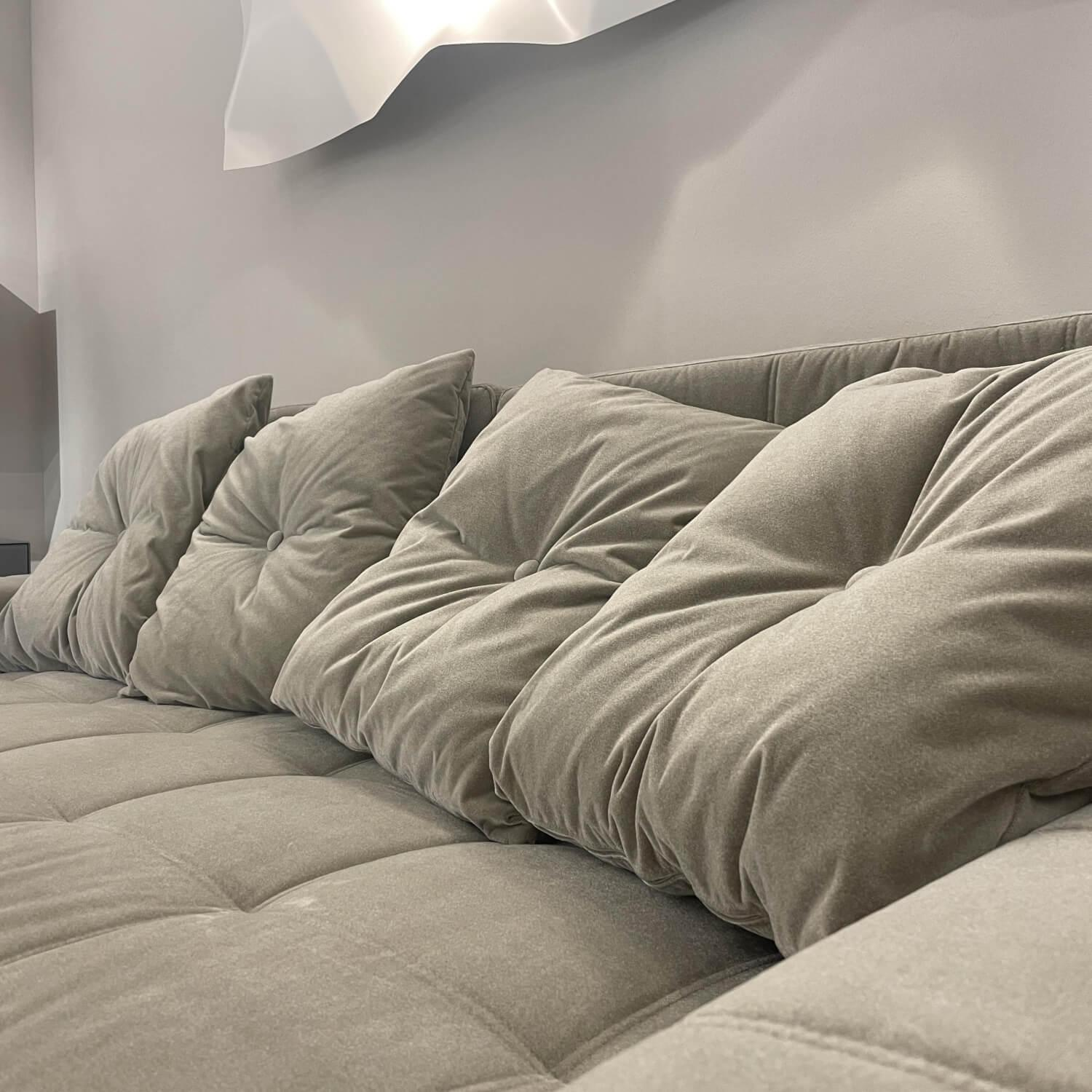 Brühl - Sofa Amber Large Stoff Beige Grau 4473 0090 Fuß Filigran Schwarz - 2