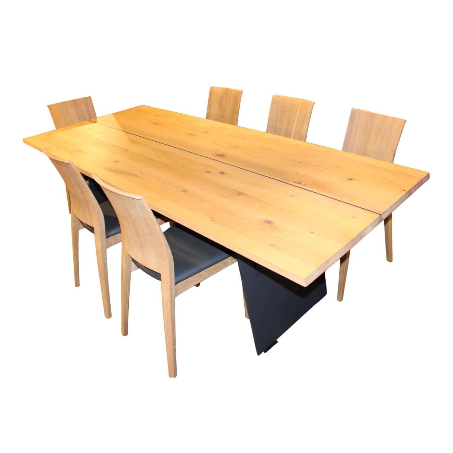 Wimmer - Essgruppe Zweigle Z20 Rustikale Asteiche Bianco Esstisch 6 Stühle - 1