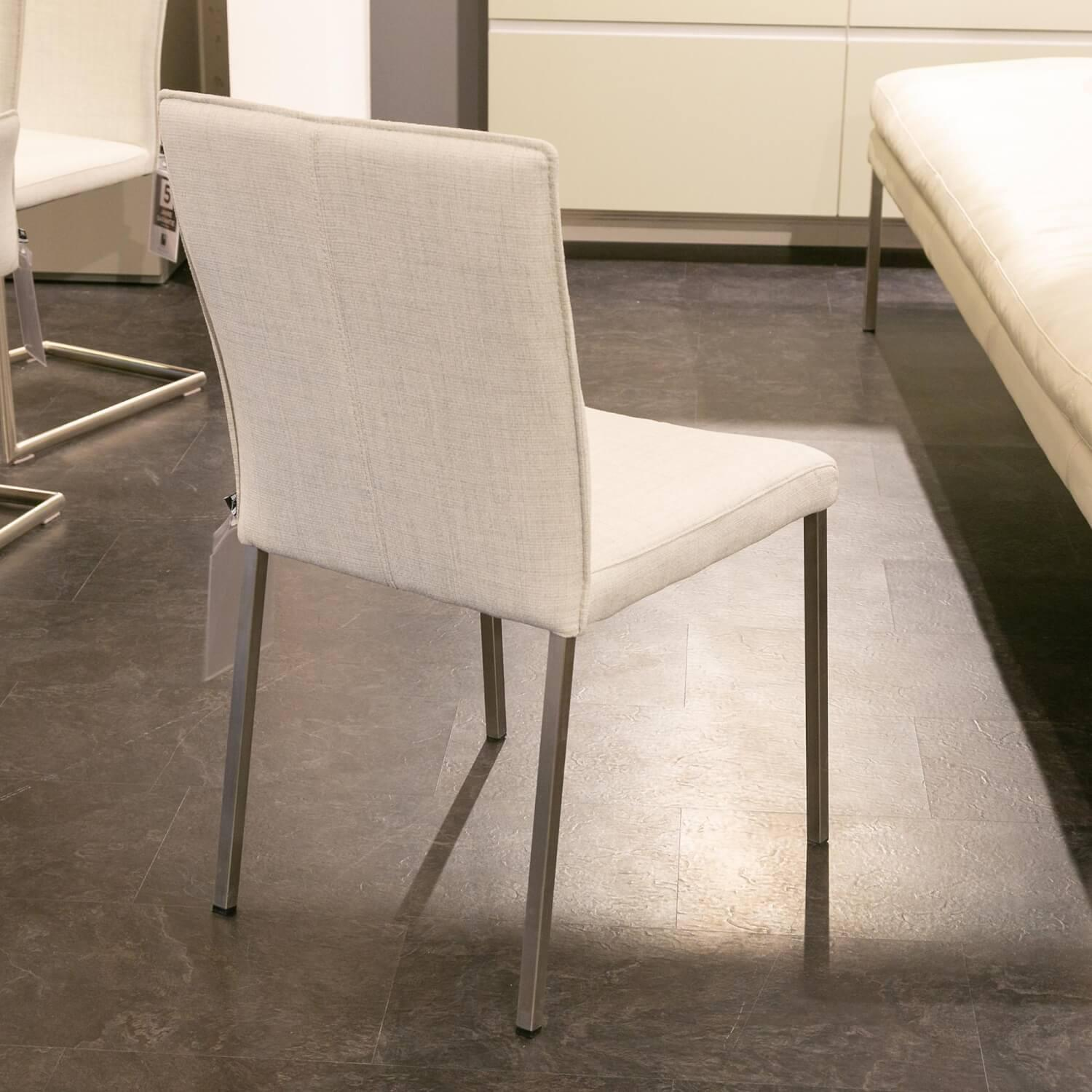 WK Wohnen - Upholstered Bench With Armchair And 3 Chairs Leather Toledo Pearl White Cream - 4