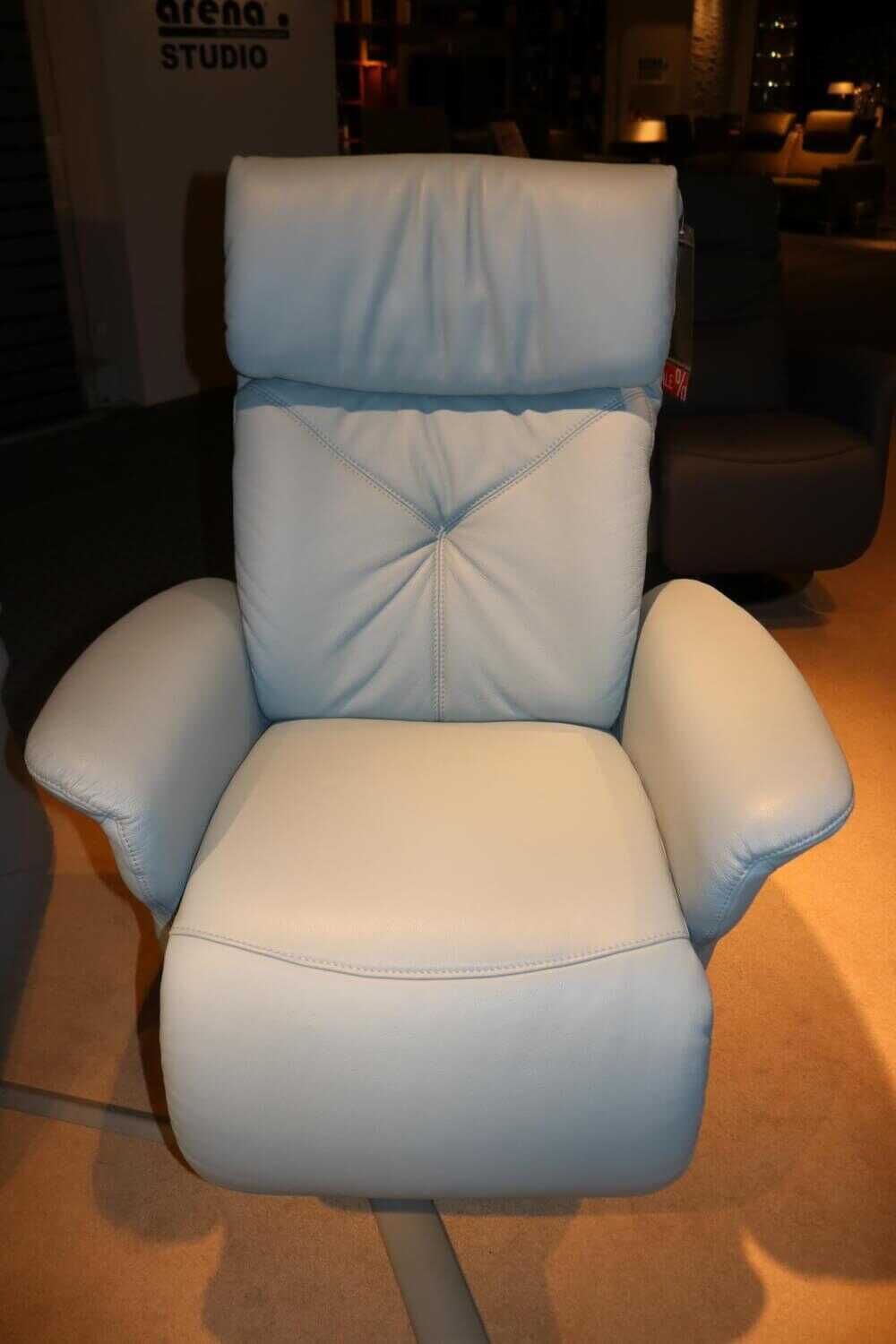 himolla - Sessel Easy Swing 7243 Leder Blau mit motorischer Verstellfunktion - 2