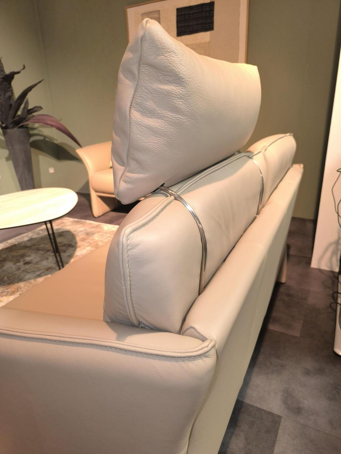 Koinor - Polstergarnitur Wendy Leder X Happy Almond Braun Beige Fuß Metall Schwarz Matt - 7