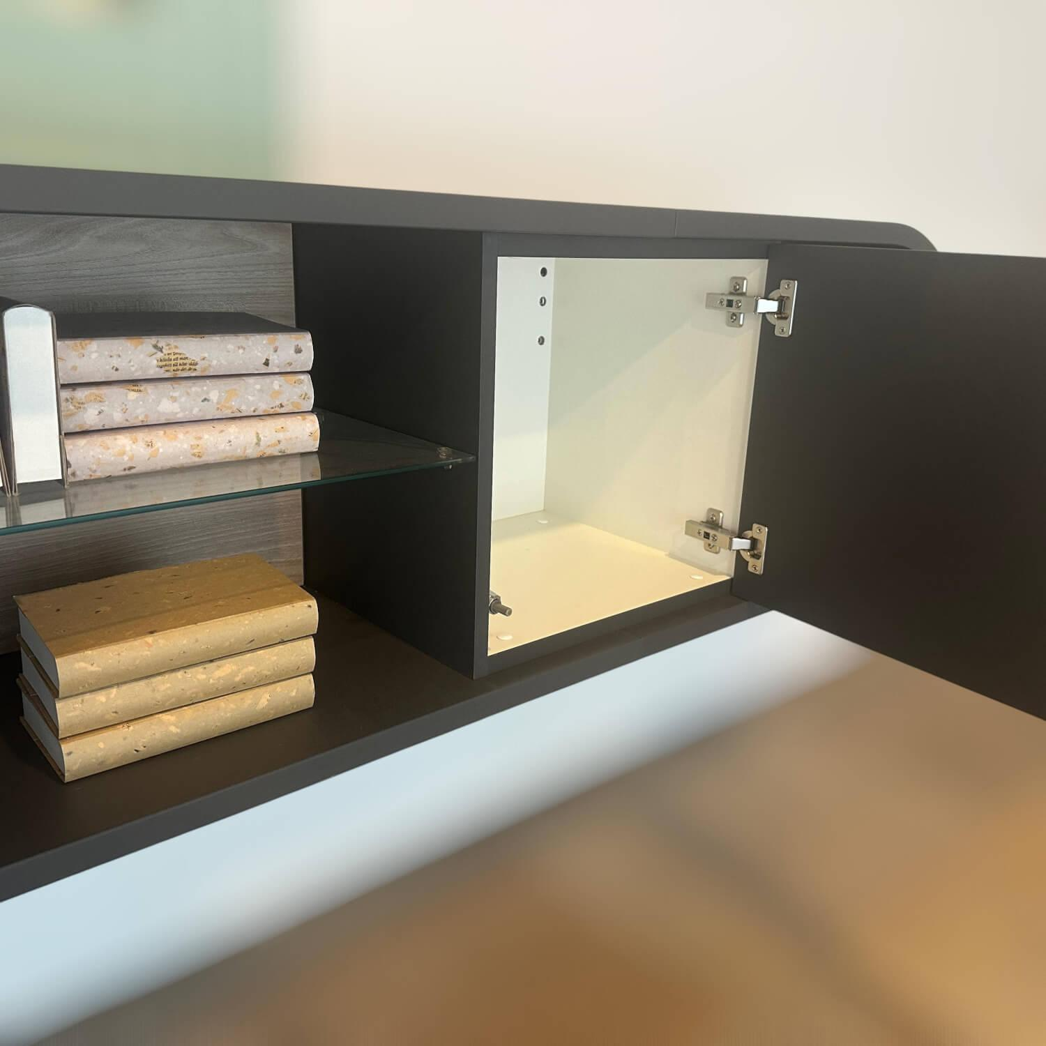 Schüller Küchen - Hängesideboard Lack Anthrazit Matt - 3