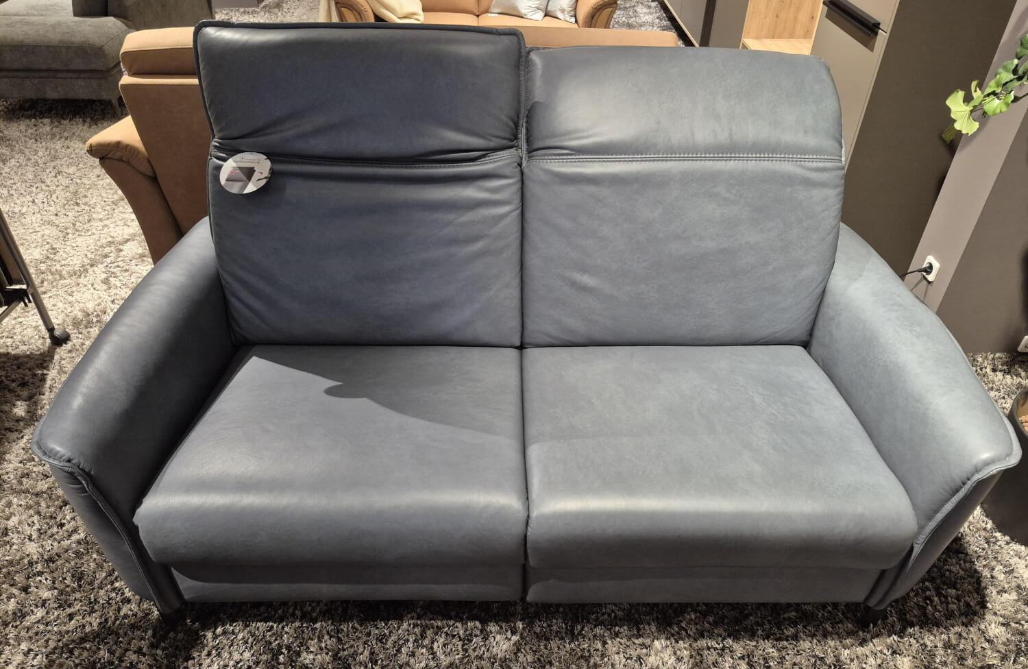 PM Oelsa - Sofa Bolivien 4461 Leder Longlife Touch Steel Grau Füße Chrom Schwarz Matt Mit Motorischer Kopfteilverstellung - 4
