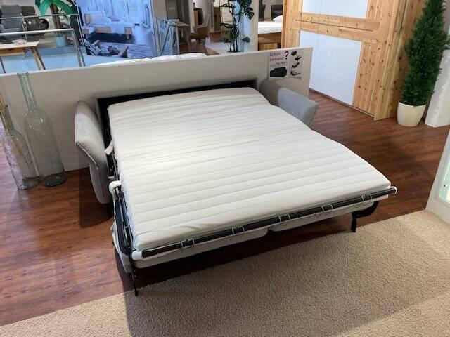 Nehl - Sofa 2-Sitzer Collin Stoff Austin Silber Uni Und Gesteppt - 2