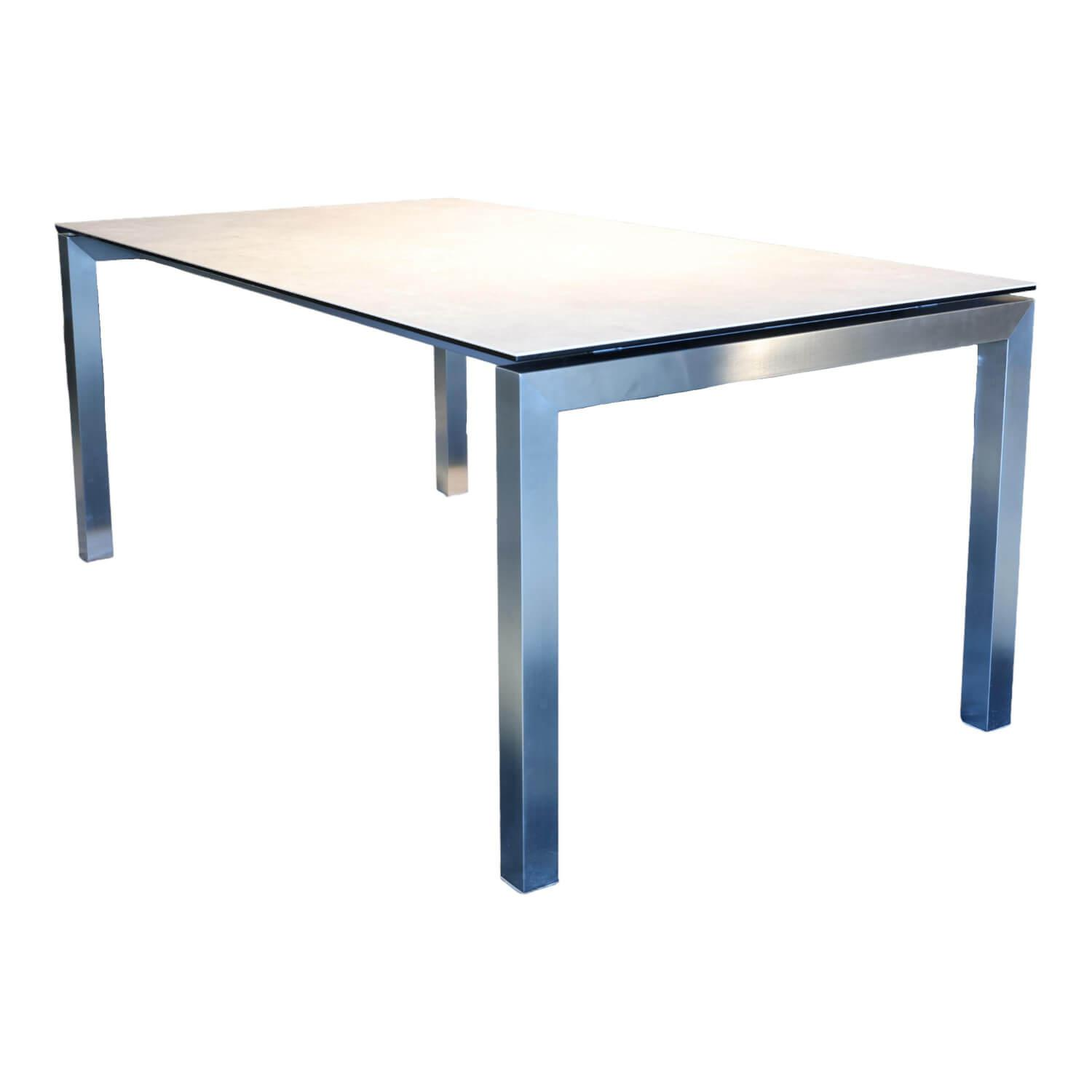 Mobliberica - Esstisch Julia 535 Ausziehbar Platte Beton TC 604 Tech Ceramic Hellgrau Gestell EP2471 F - 1