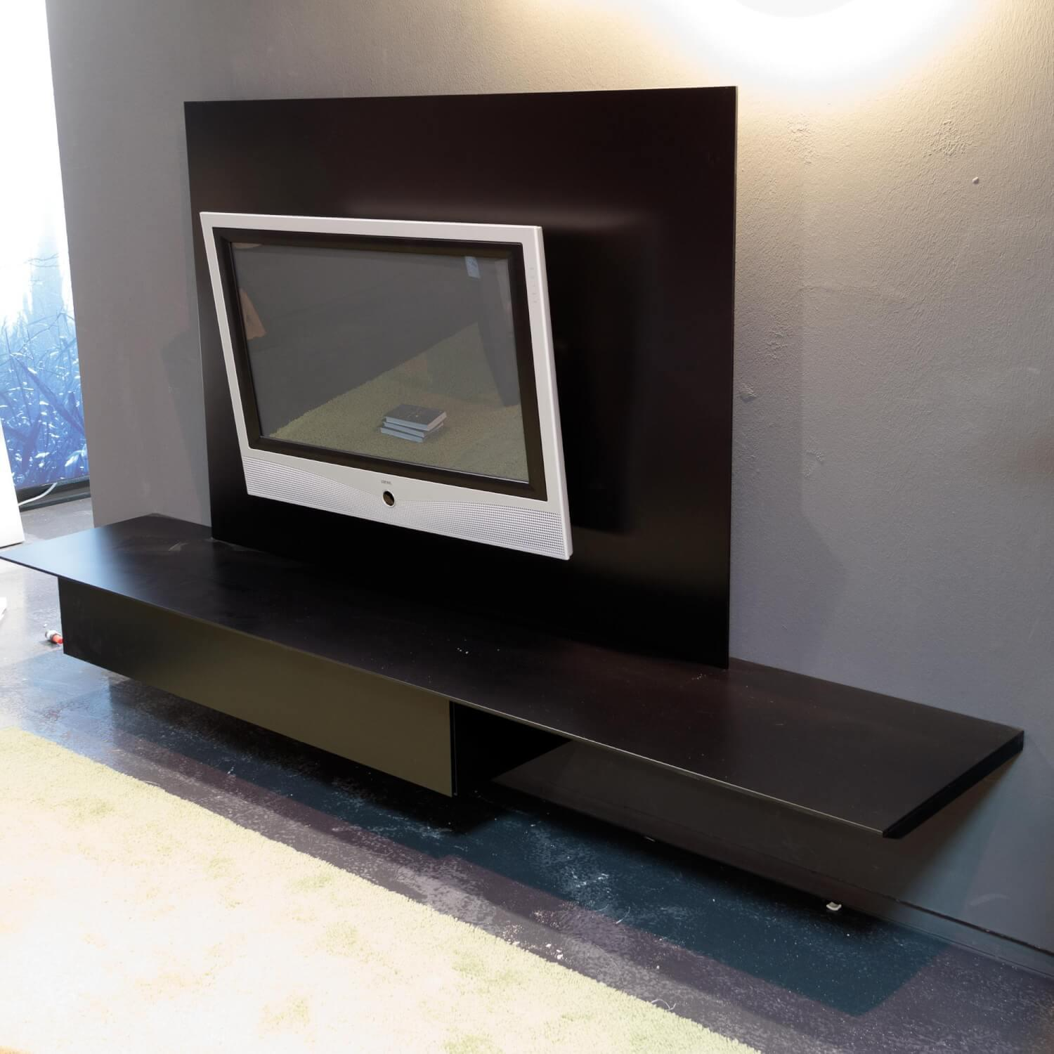 Kettnaker - Sideboard Lack Schwarz Mit Abdeckplatte Und TV-Panel Ohne Fernseher - 5