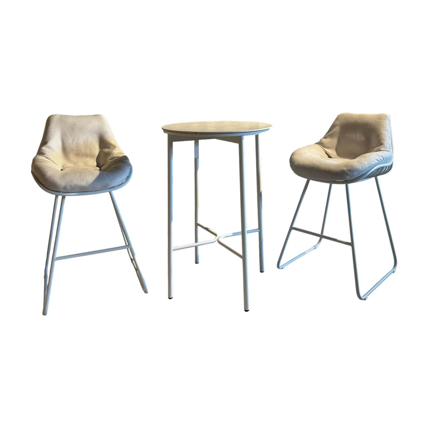 Bartisch Napoli Platte Dekton Sabbia Inklusive Barhocker Chill Stoff Diamond Calcutta Marble Beige Solpuri - Bartisch Napoli Platte Dekton Sabbia Inklusive Barhocker Chill Stoff Diamond Calcutta Marble Beige - 1