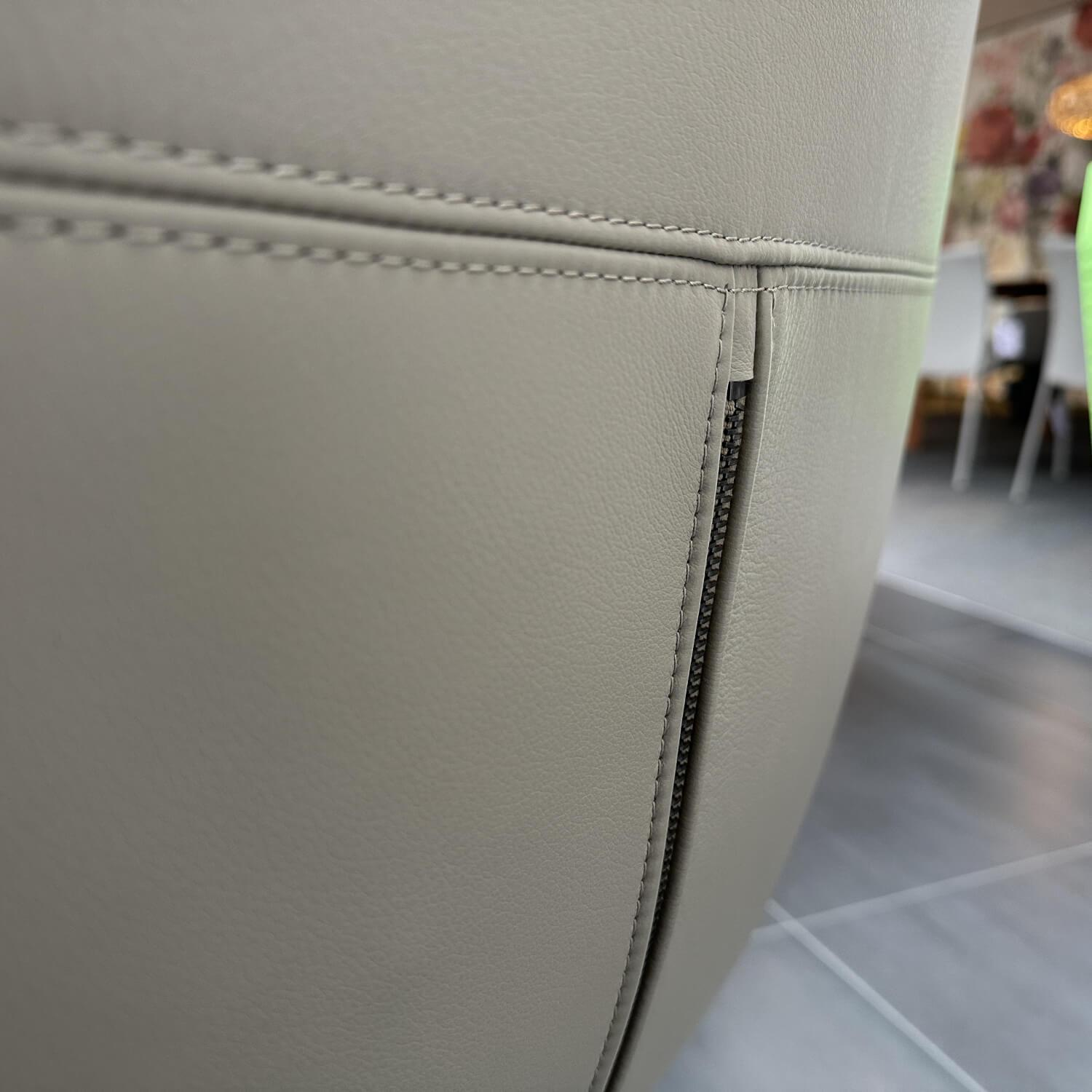 Vitra - Sessel Repos Leder L50 Premium F Sand Beige Gestell Basic Dark Schwarz - 6