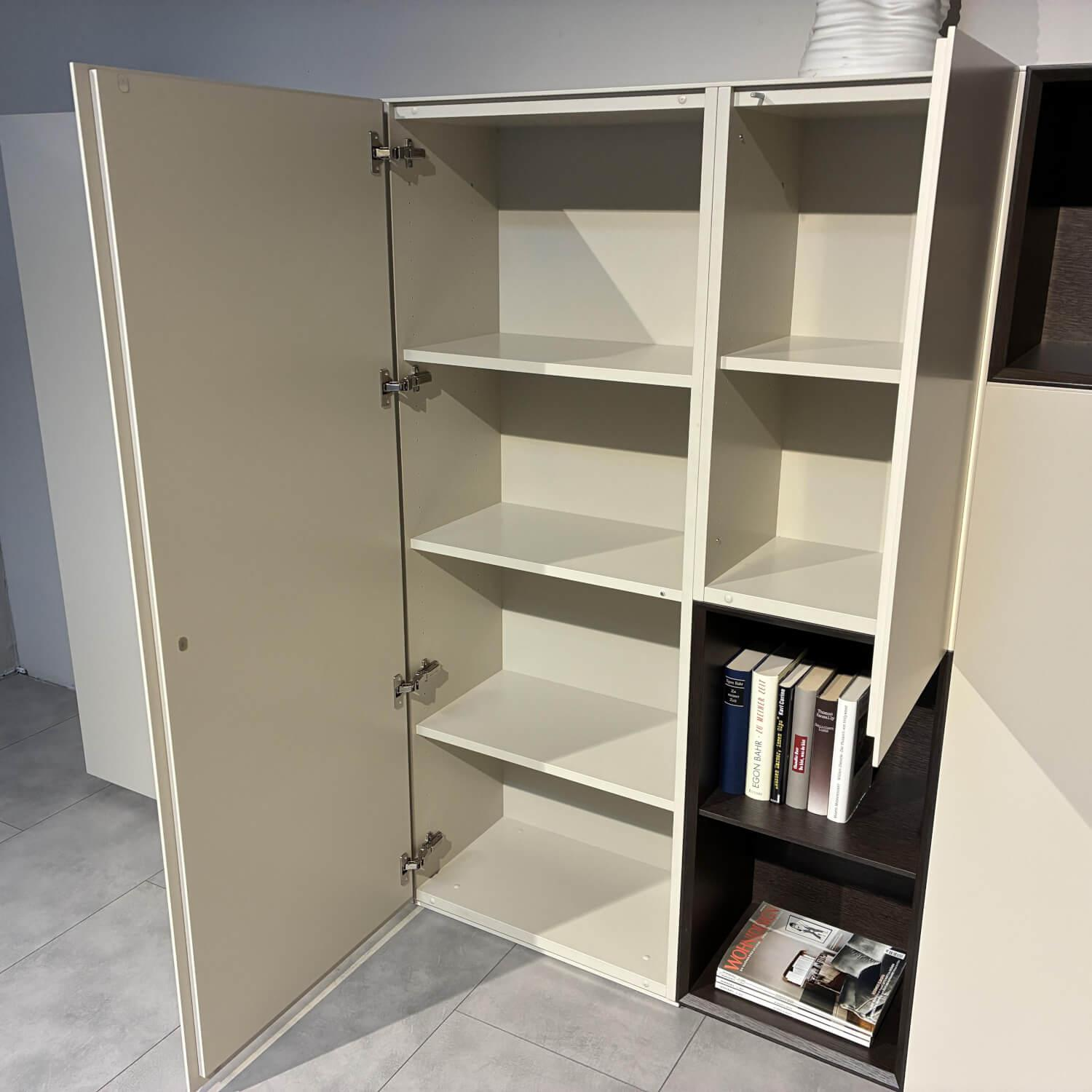 Kettnaker - Schrankkombination Alea Lack Kiesel Grau Absetzung Eiche Nero Inklusive Einteilung - 7