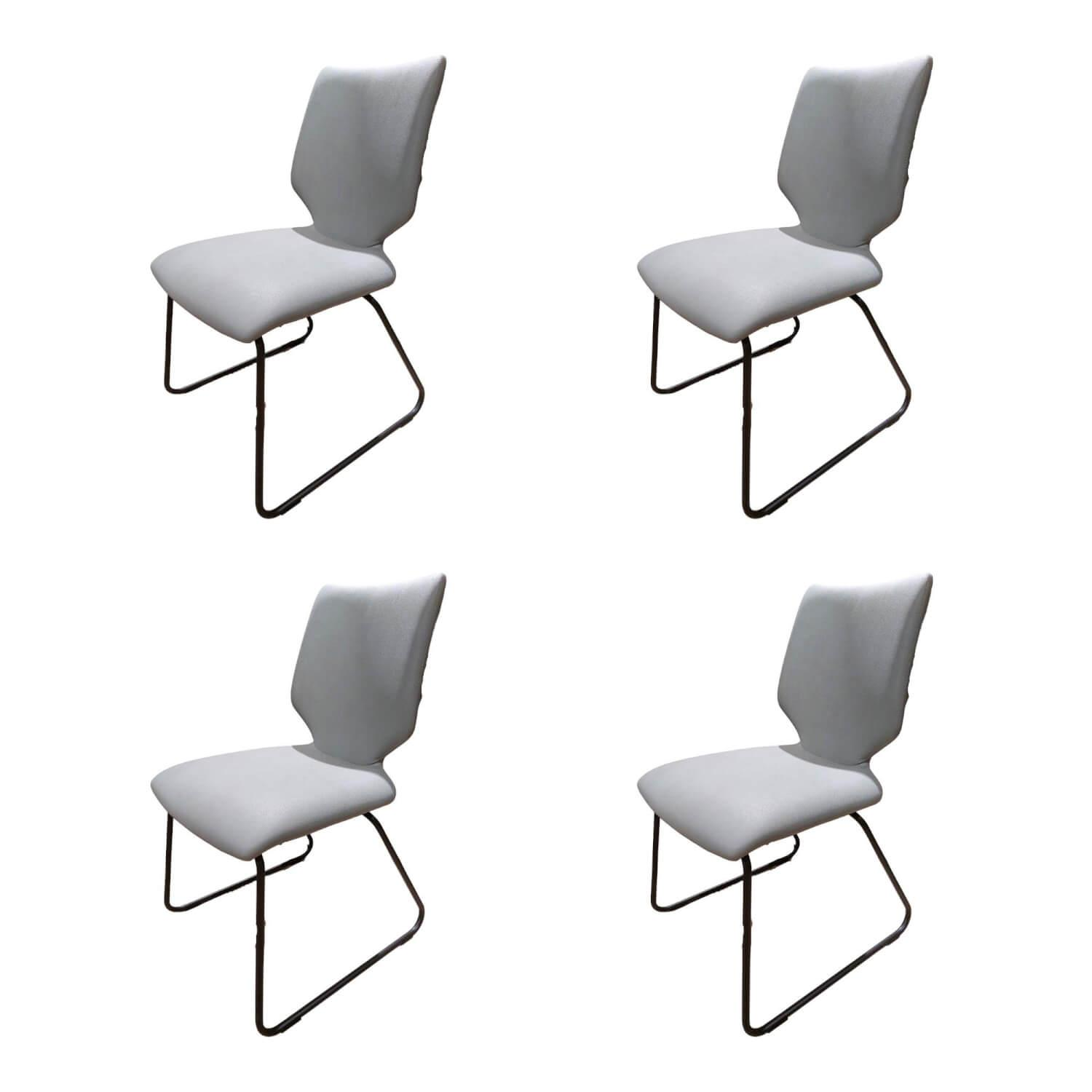 Venjakob - 4er Set Stuhl Concret Alex Stoff Gavin Mint Grau Gestell Metall Anthrazit - 1