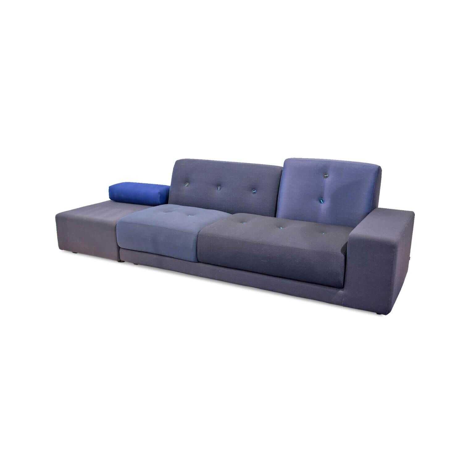 Sofa Polder Stoffmix Nachtblau Night blue Armlehne sitzend links