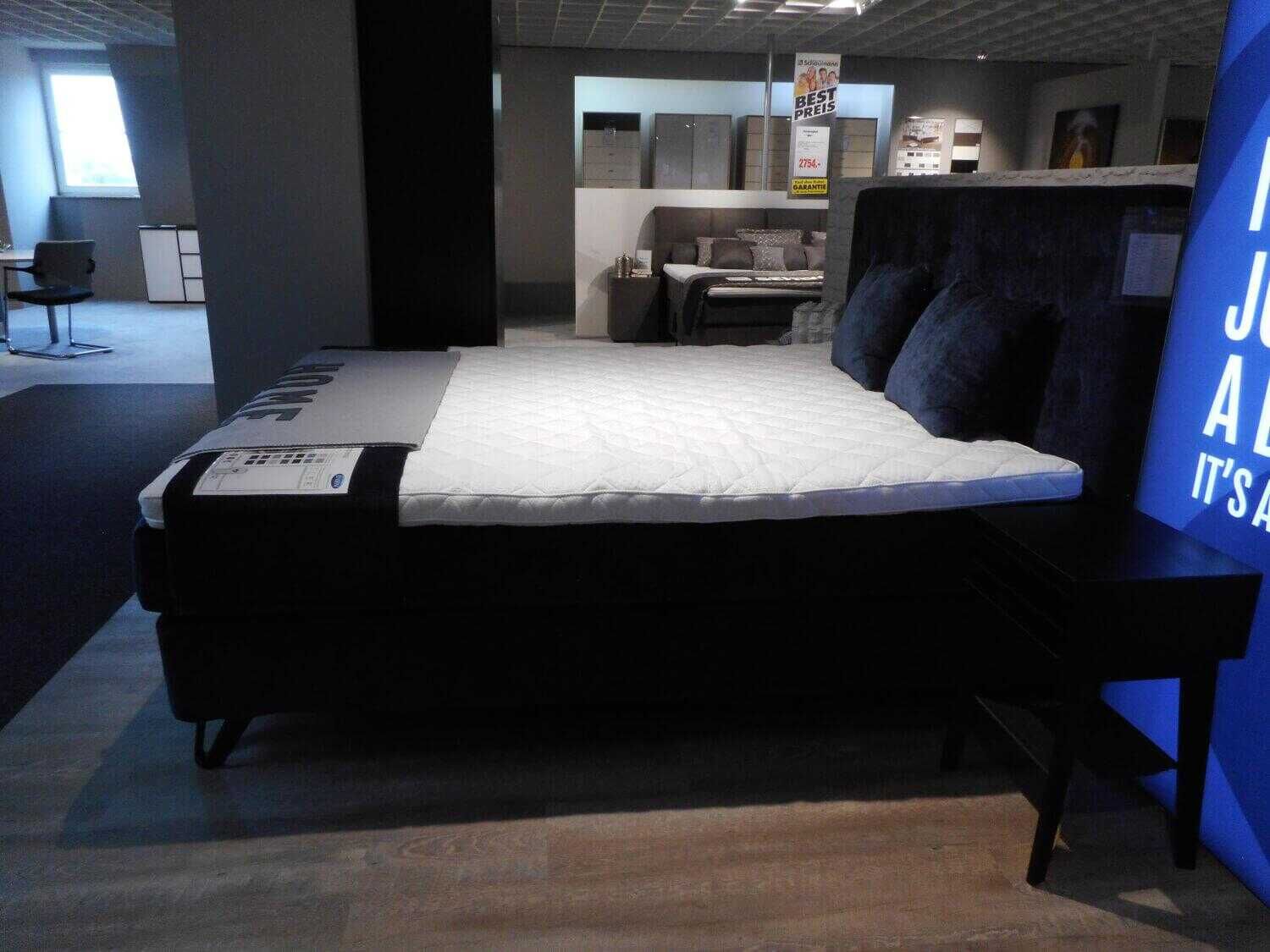 Jensen - Boxspringbett Signature J4 Samtvelours Blau mit Motor einseitig - 5