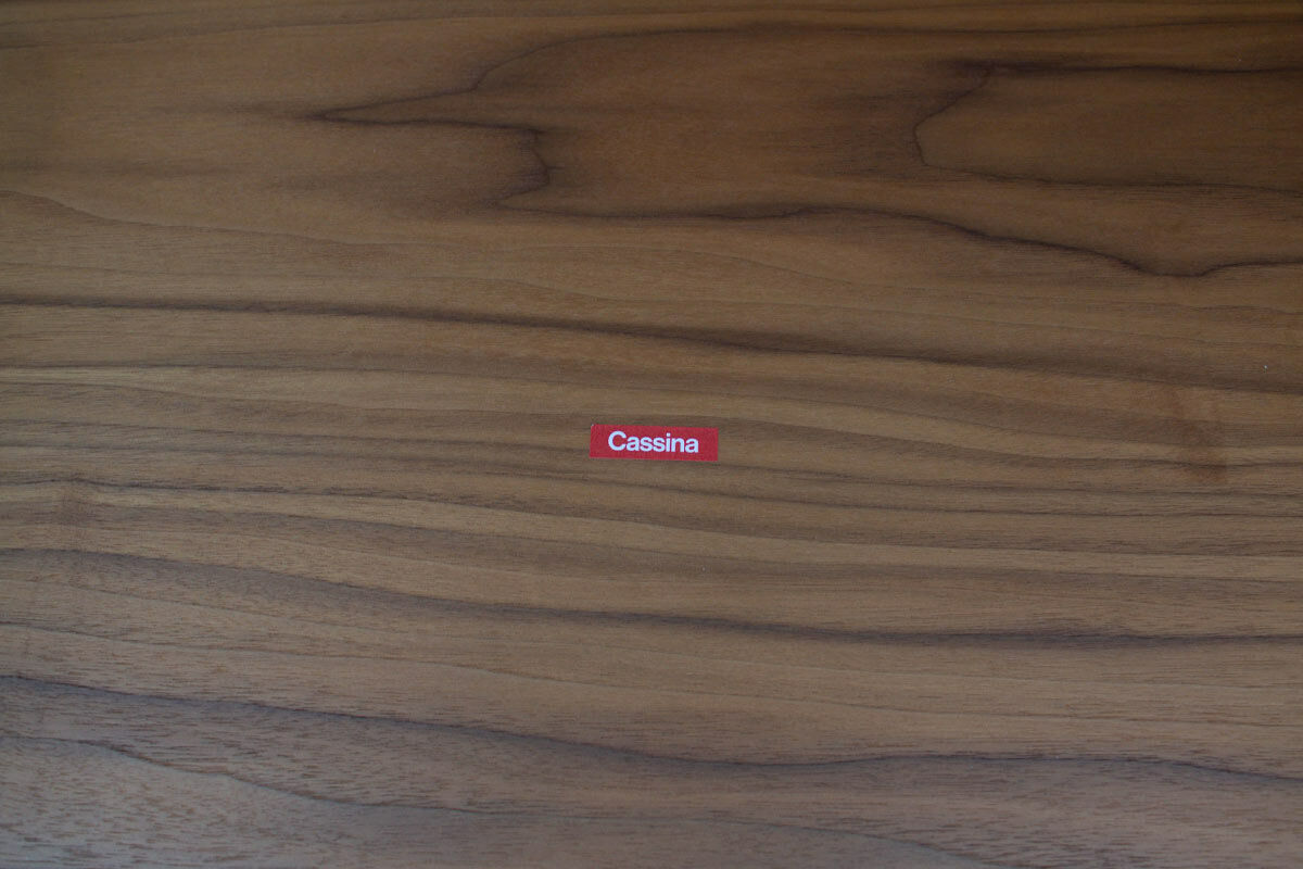Cassina - Couchtisch 261 Note Nussbaum Kaffee Braunmit Spiegelglas - 4