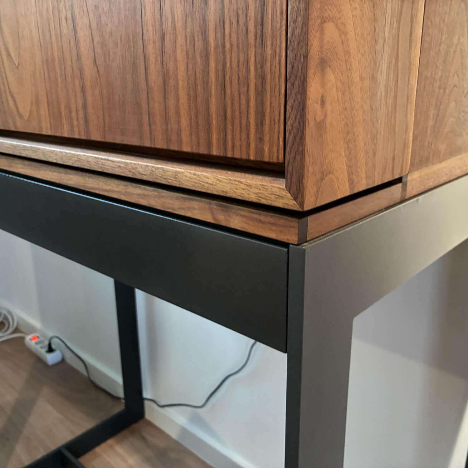 Riva1920 - Schrank Cambusa Fly Reserve Nussbaum Gestell Eisen Lackiert - 7