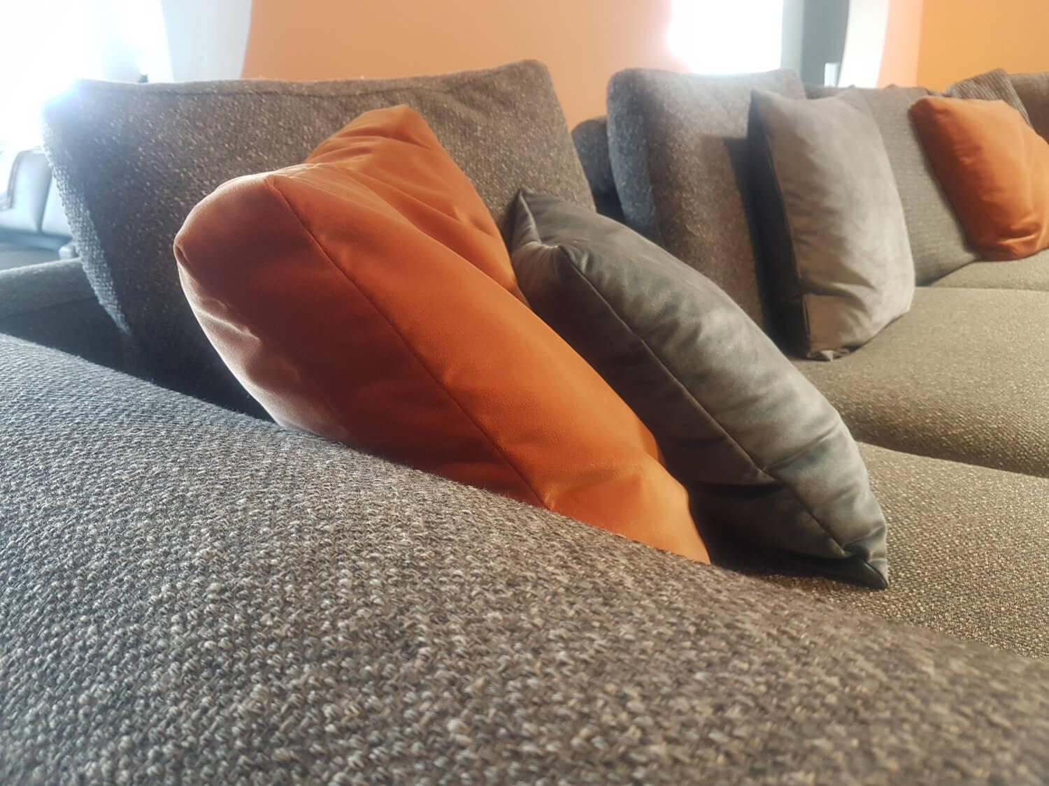 B&B Italia - Ecksofa Michel Club Stoff Laveno Schiefer Grau Gestell Metall Schwarz Lackiert - 8