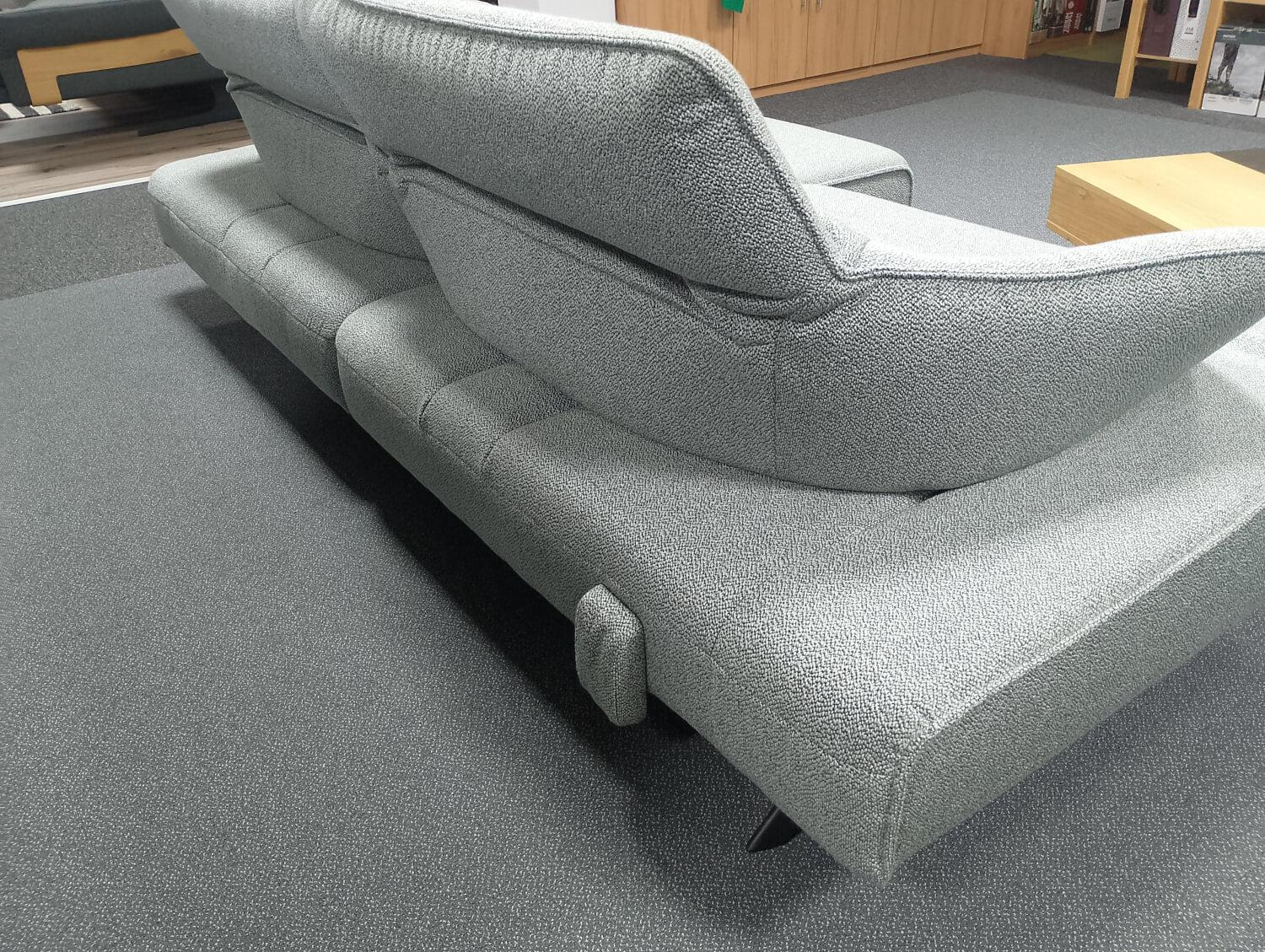 himolla - Polstergarnitur 1052 Stoff 24 Q2 Rustic Azuro Blau Grau Metallfüße Anthrazit Pulverbeschichtet - 4