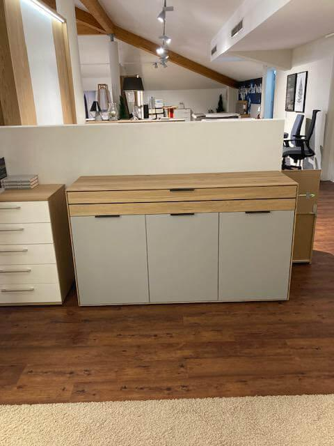 Natura - Sideboard Scottsdale Lack Samtgrau Grau Wildeiche Soft Gebürstet - 4