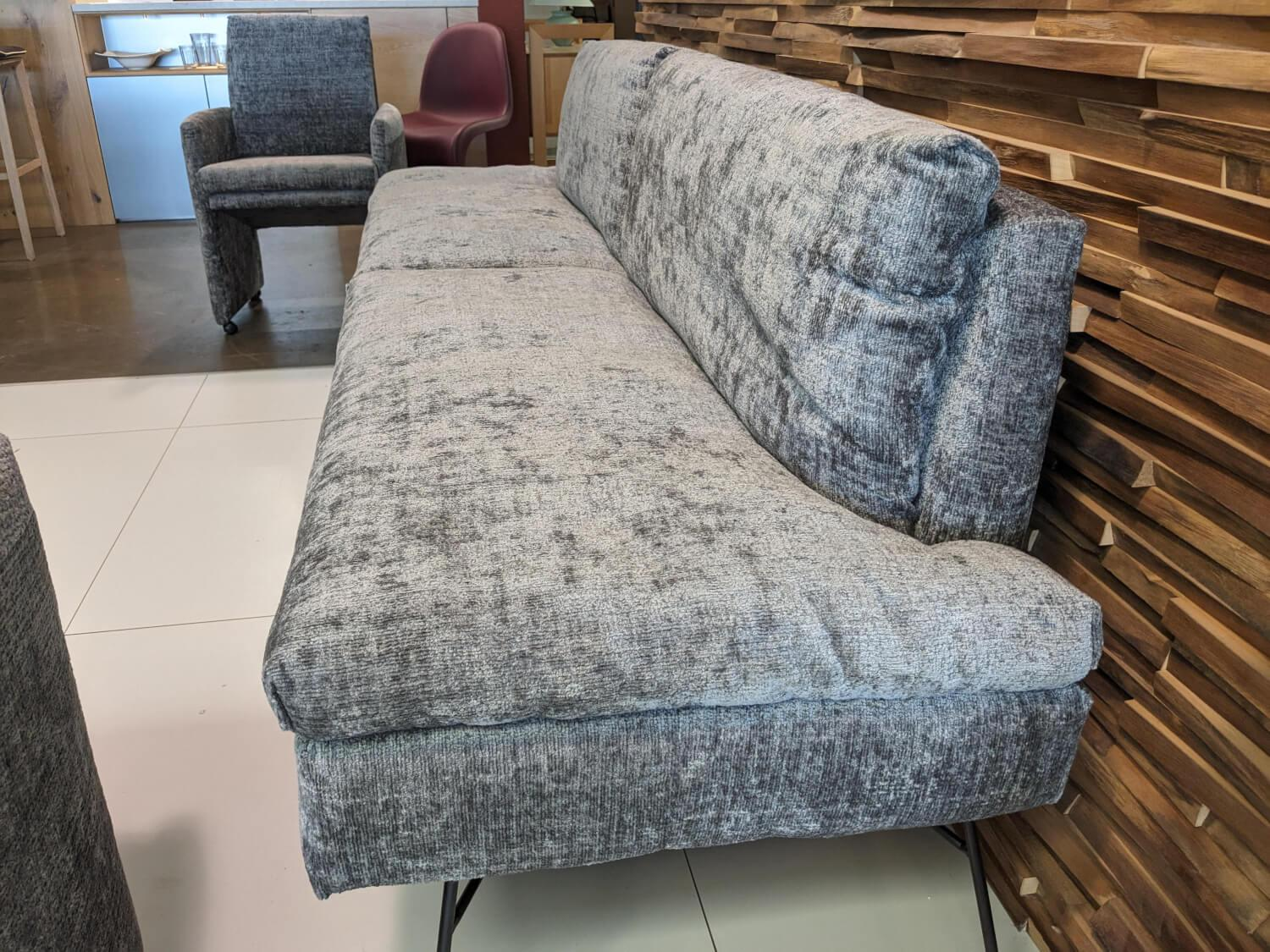 WK Wohnen - Set of 2 chairs with bench WK790/791 fabric B3094 basalt gray - 10