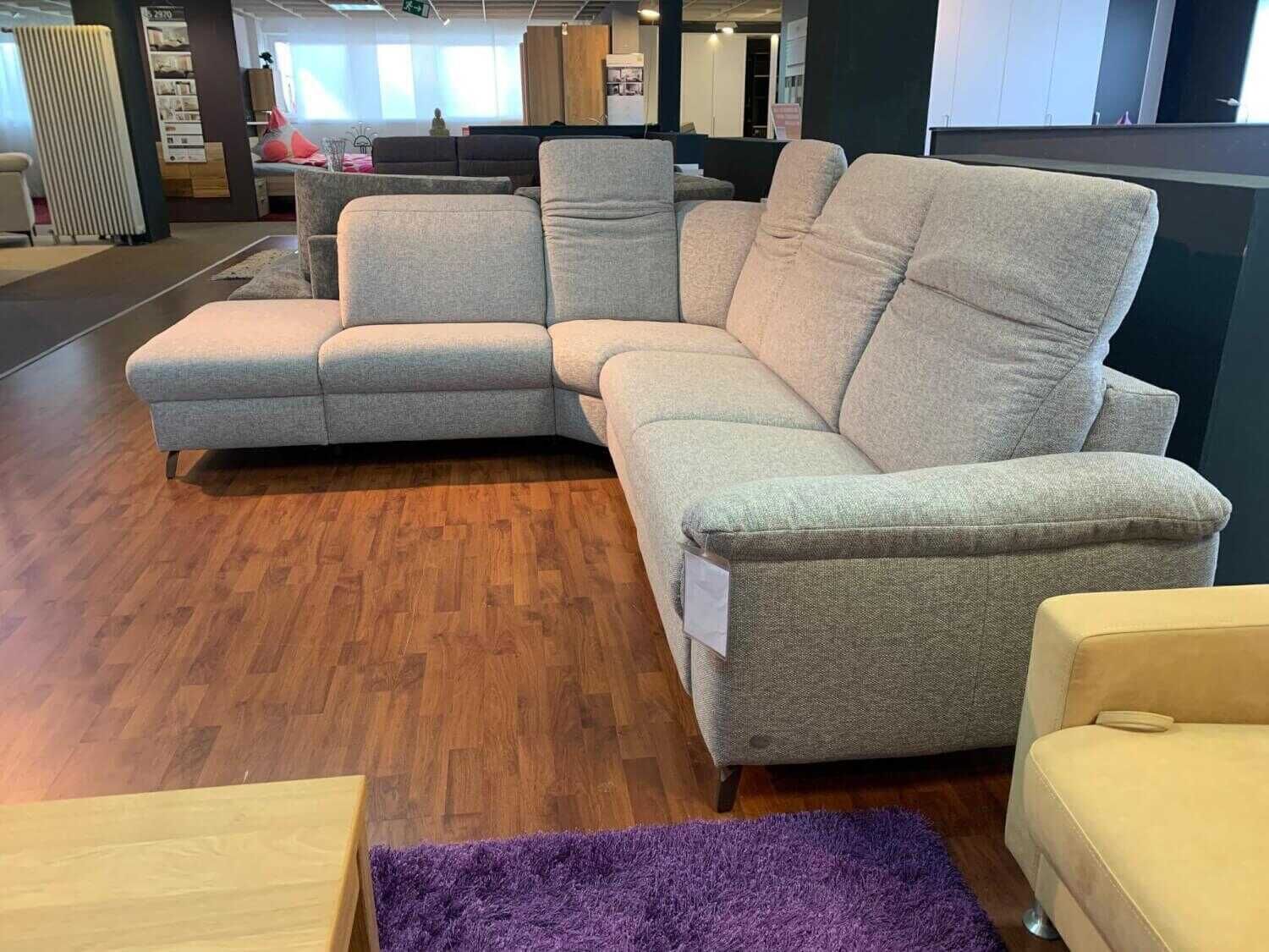 himolla - Ecksofa 1061 Stoff 14 Bodflu8 Gletscher Superlastic Med Fuß 68 Bronze - 4