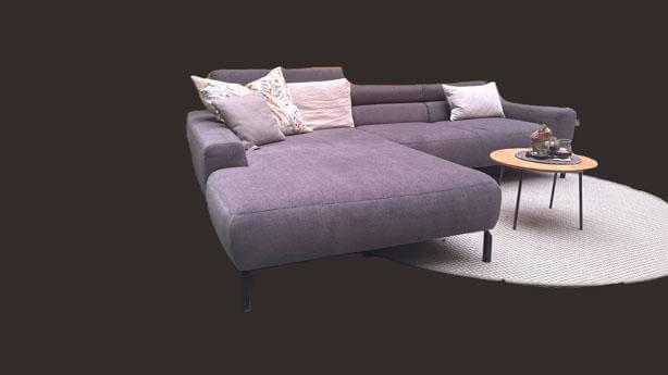 Die Hausmarke - Ecksofa Spring Stoff Easy Care Anthrazit Füße Schwarz - 3