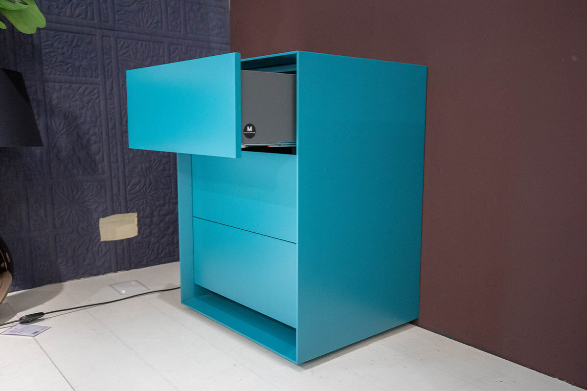 Möller Design - Kommode Rag Box K60 Lack Matt 333 Petrol Blau Mit 3 Schubladen - 2