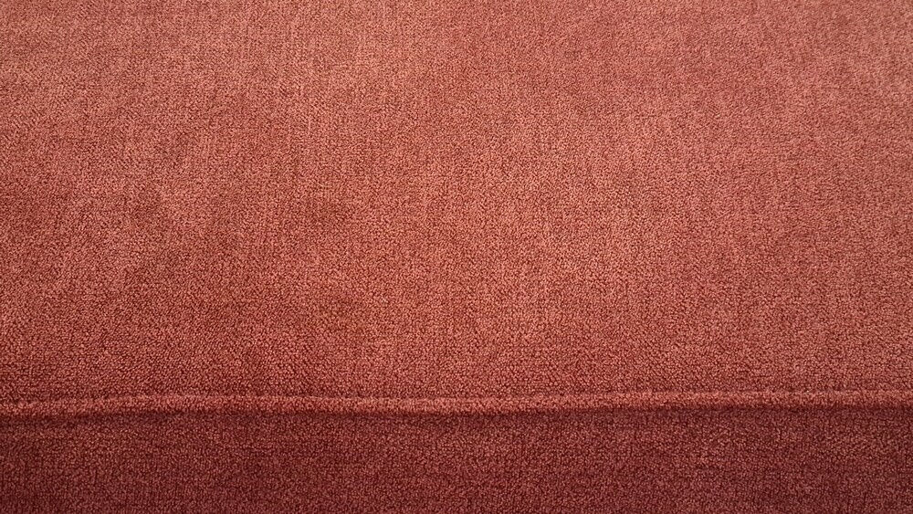 Zehdenick - Polstergarnitur KS 4975 Stoff Charly Red Rot Fuß Metall Alufarbig Silber Inklusive Hocker - 5