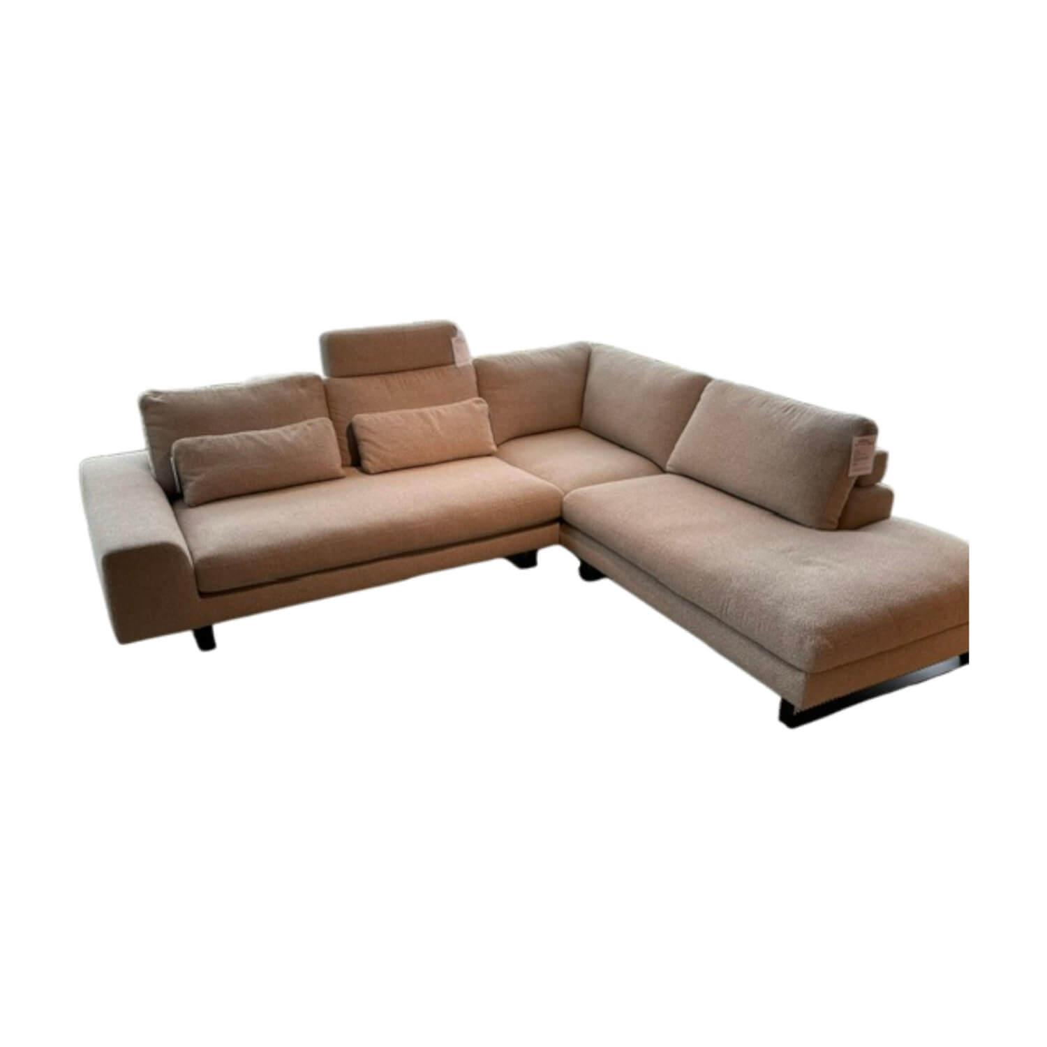 Activineo - Ecksofa Belladonna Stoff 4 Dream 01 Nature Beige Creme Füße Schwarz - 1