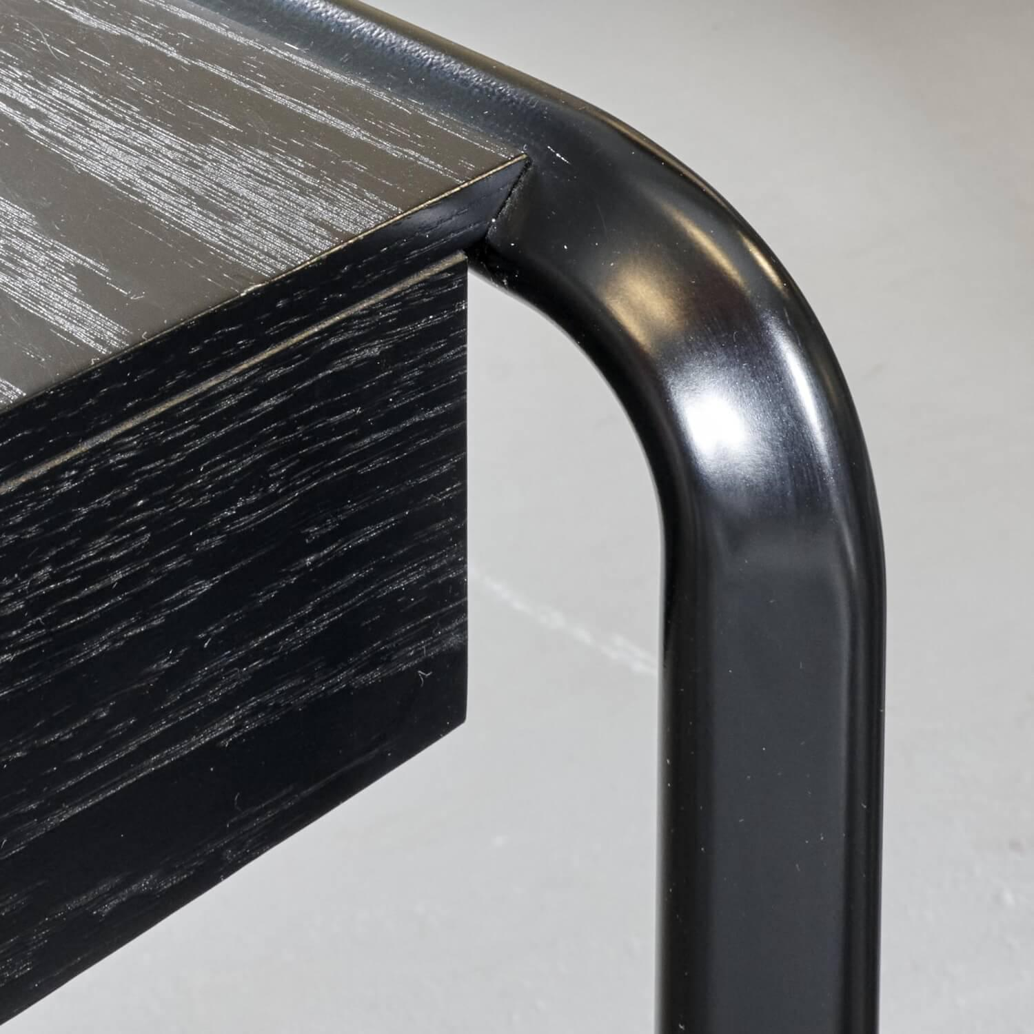Tecta - Schreibtisch Oblique Eiche Furniert Schwarz Mit 2 Schubladen - 2