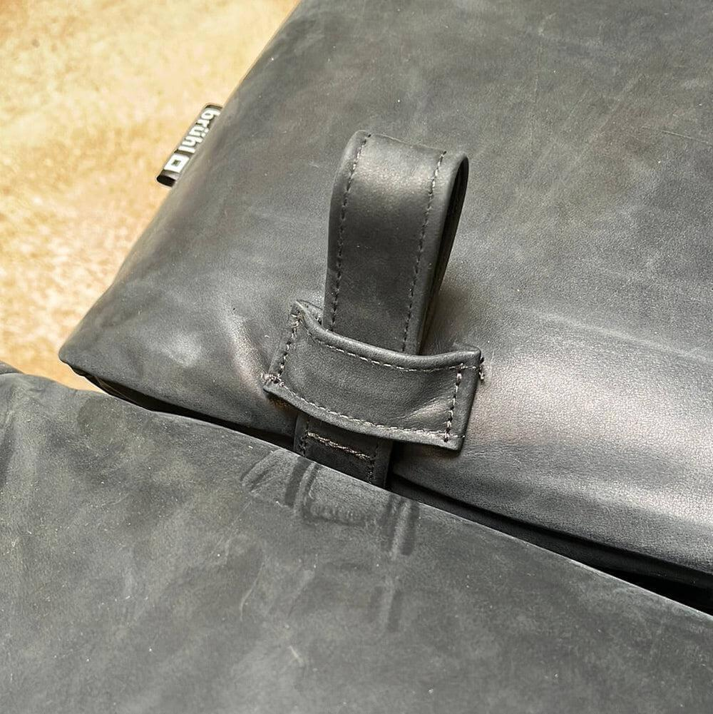 Brühl - Sessel Roro Small Leder Glove Schwarz Gestell Schwarz Pulverbeschichtet Mit Rollen Schwarz - 9