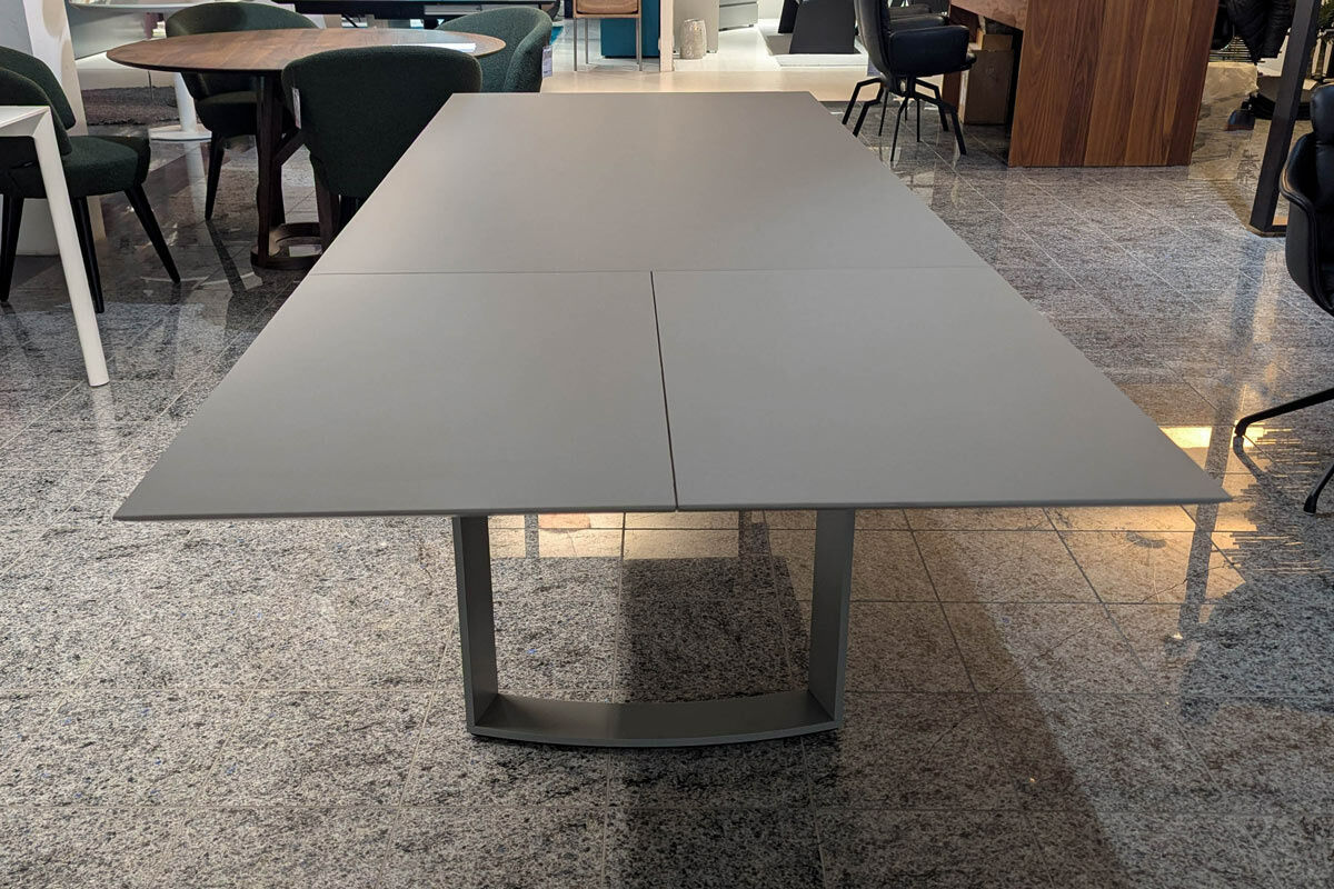Bacher - Esstisch Mirado Ausziehbar Tischplatte Fenix NTM Taupe Gestell Lack Matt Taupe - 7