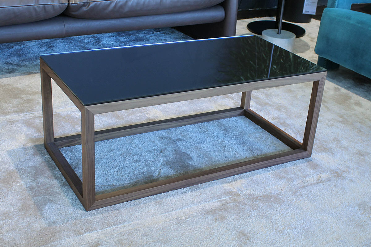 Cassina - Couchtisch 261 Note Nussbaum Kaffee Braunmit Spiegelglas - 3
