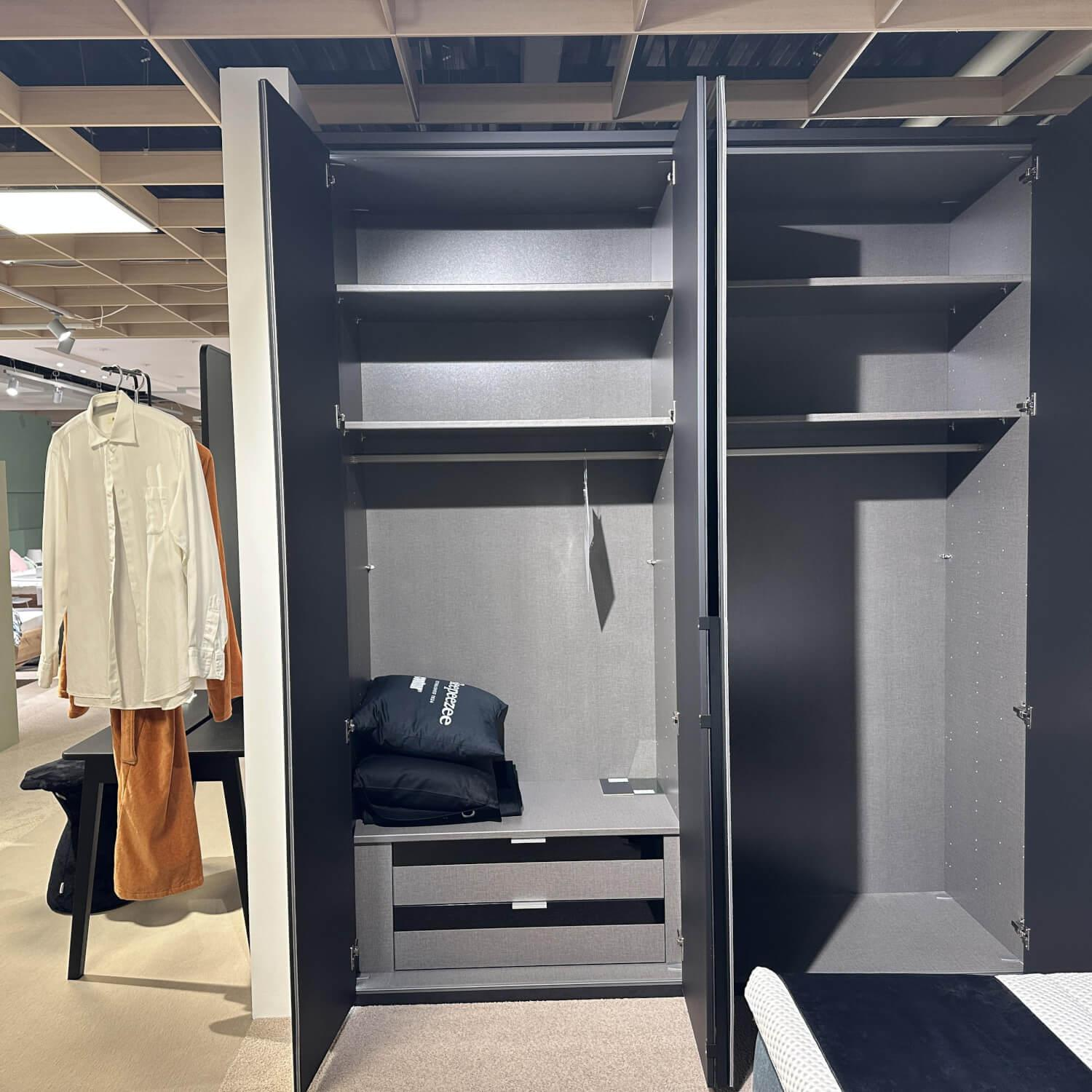 Nolte - Einbaukleiderschrank Concept Me 100 Korpus L1 Basalt Grau Front G57 Grauspiegel - 4