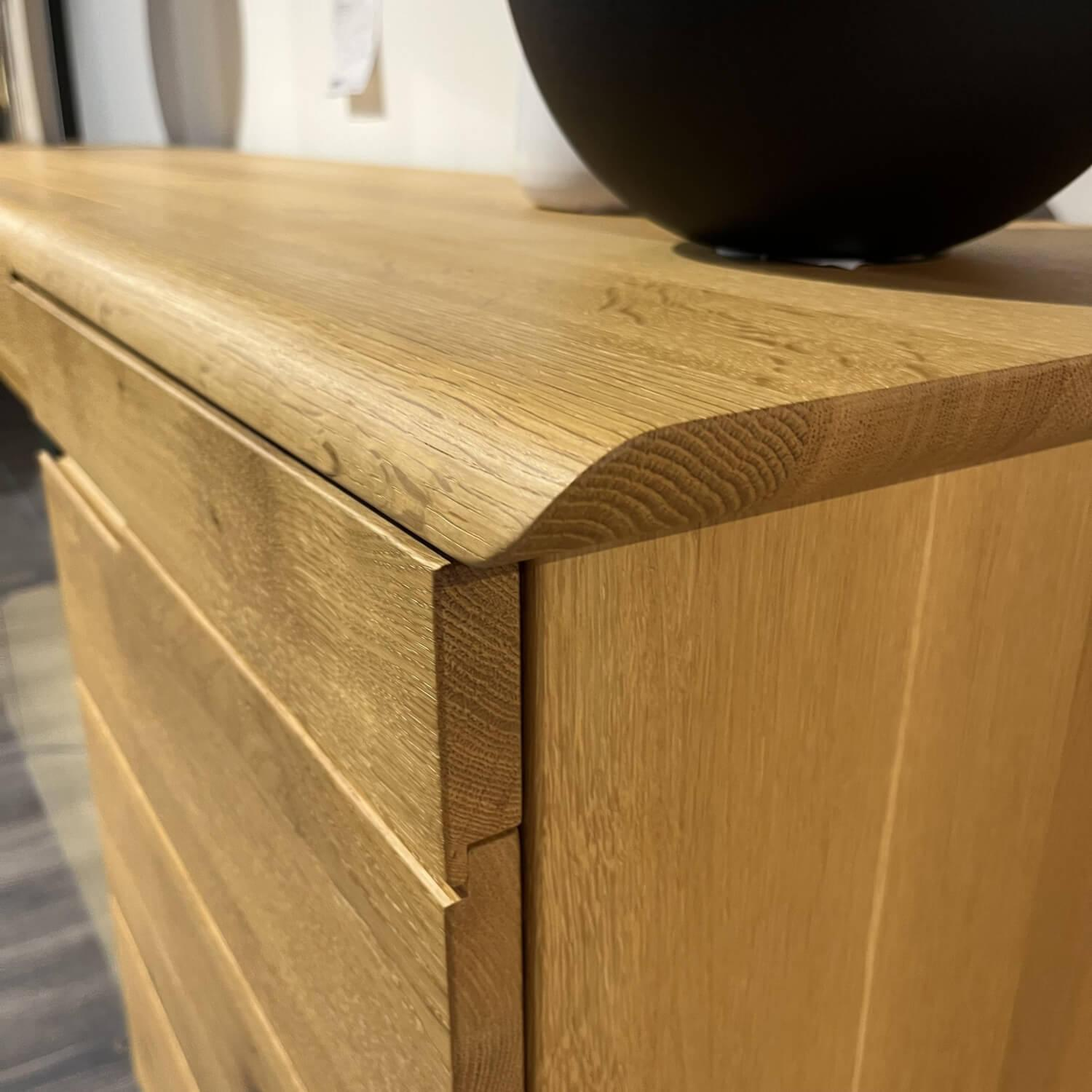 Anrei - Anrichte Anamaia Asteiche Massiv Natur Geölt Mit Beleuchtung - 9