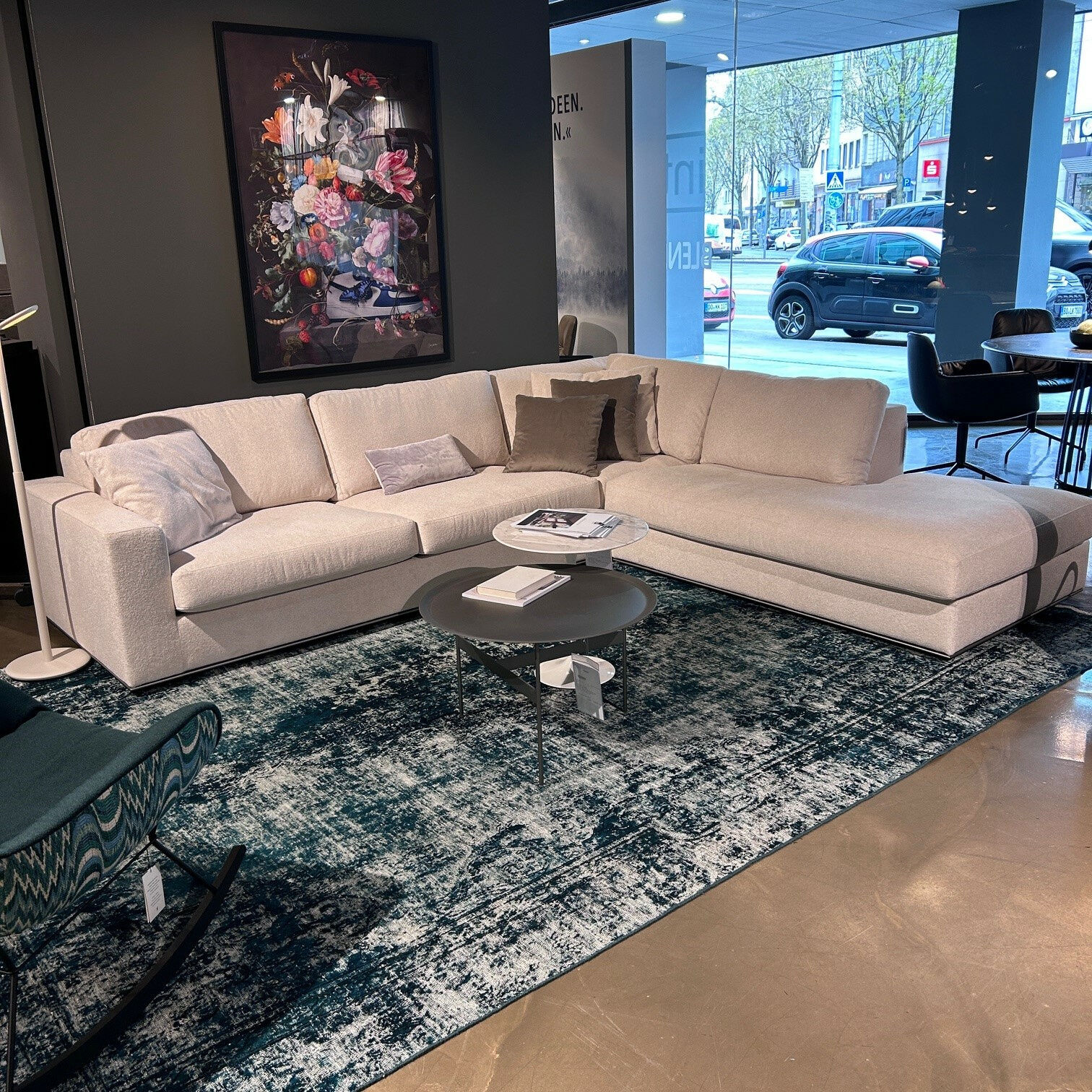 Bielefelder Werkstätten - Ecksofa Inspiration Stoff 1794 171 Greige Rahmen Holz Perlmausgrau Lackiert Inklusive Kissen - 6