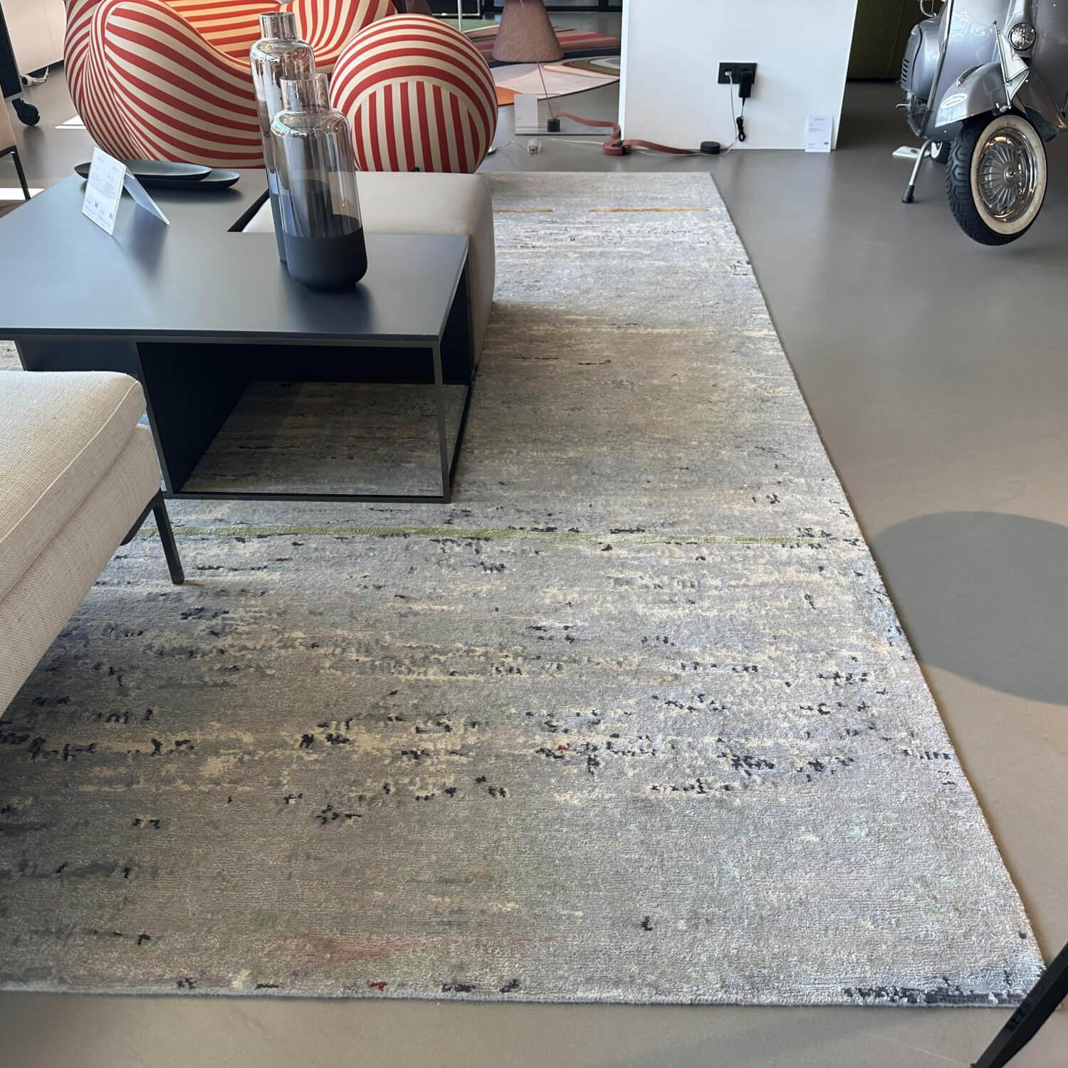 Walter Knoll - Teppich 250x350 Legends of Carpets Mpando Wolle Seide Brennnessel Grau Weiß Rot Braun - 4