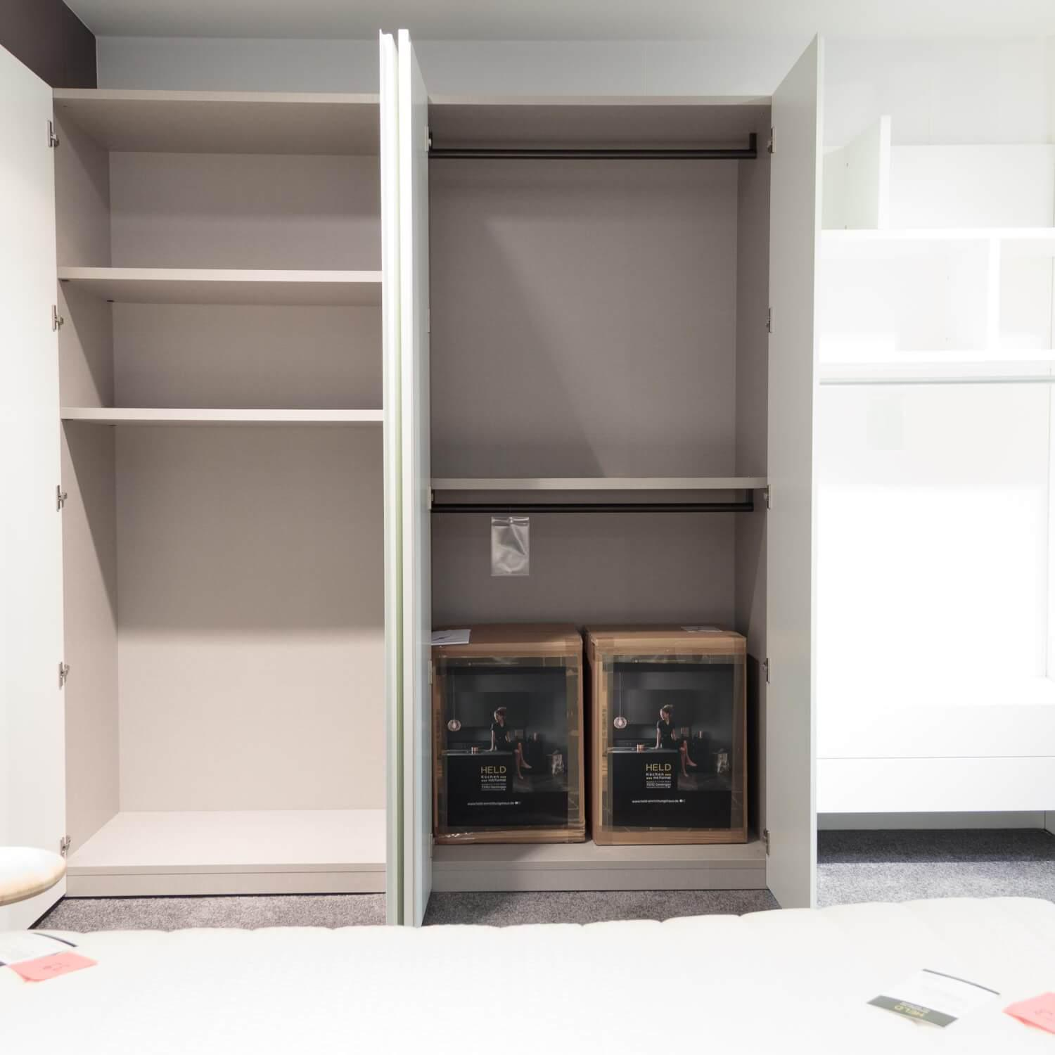 Morassutti - Kleiderschrank Bianco Opaco O 01 Weiß Inklusive Fachböden Kleiderstange Und Schubkasten - 7