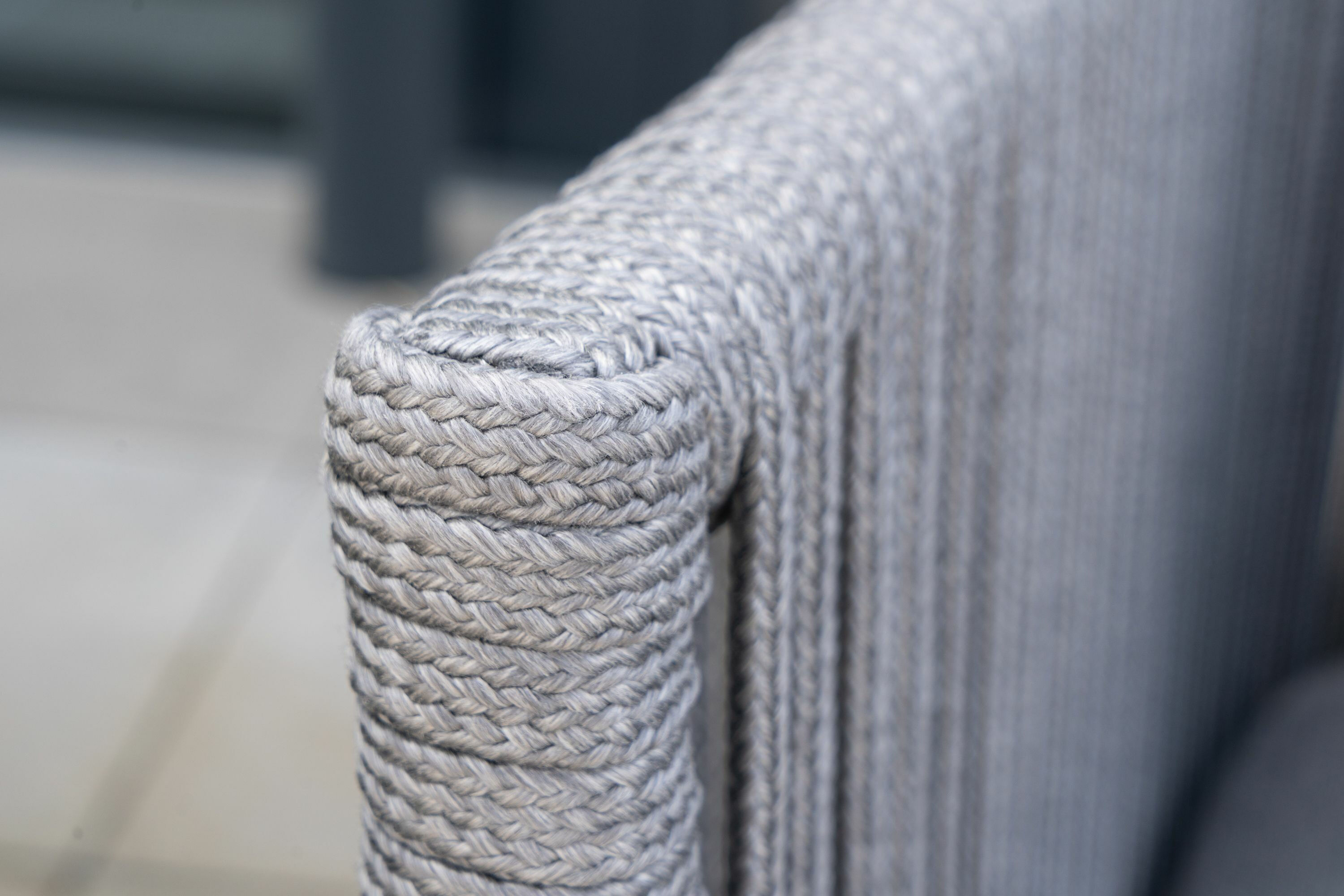 Cane Line - Sofa Moments 3-Sitzer Rahmen Sitzkissen AirTouch Rope Grau  - 2