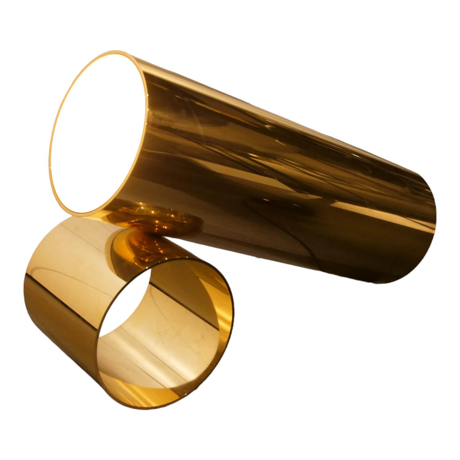 Bodenleuchte Sawaru Aluminiumzylinder Gold Glänzend (auch als Tischleuchte oder Dekoobjekt nutzbar)