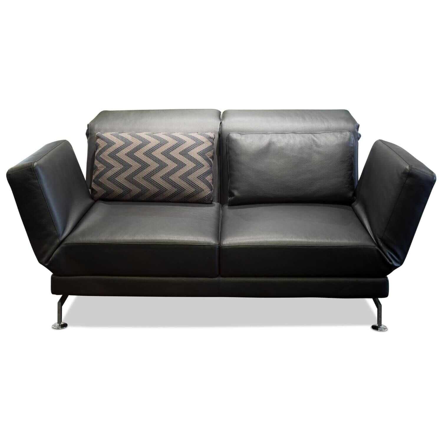 Sofa Moule Medium Leder Schwarz