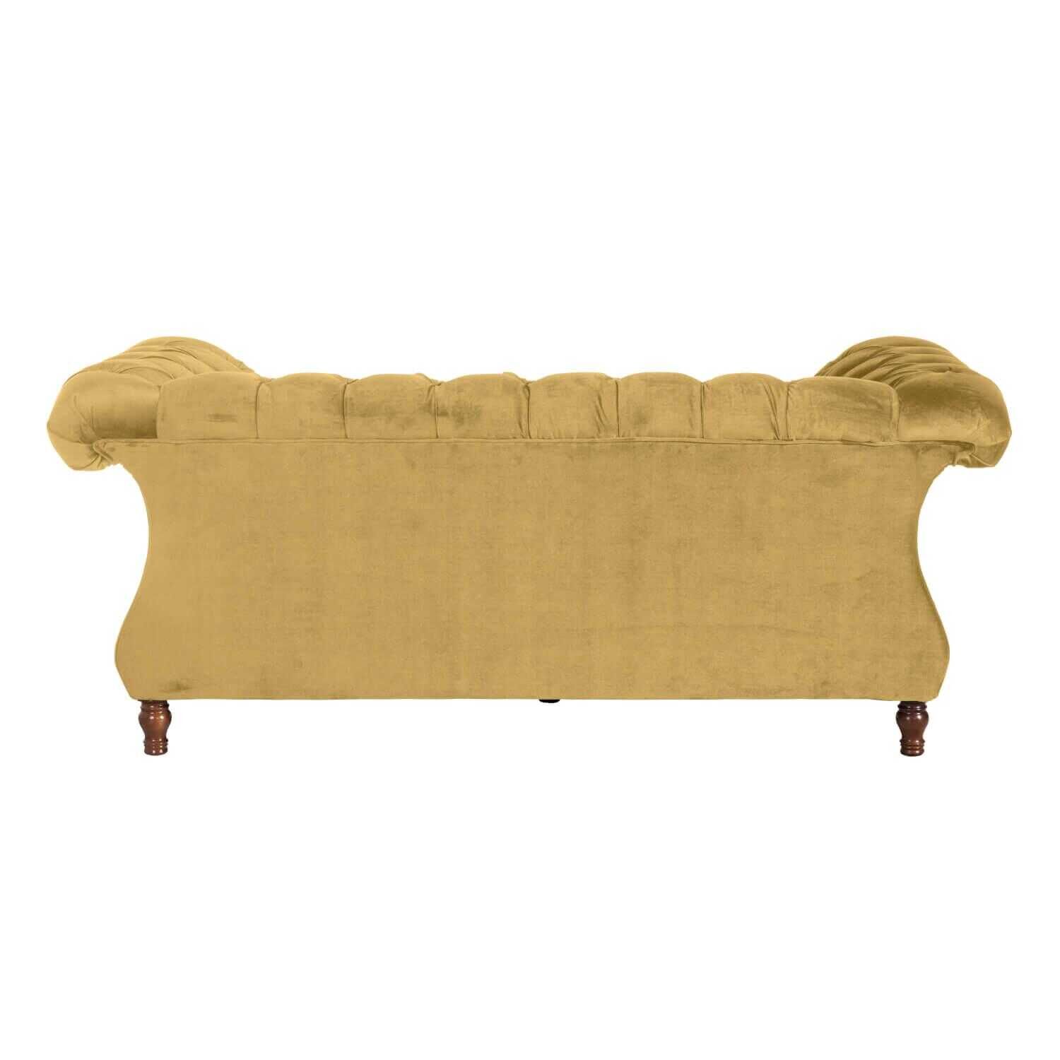 Max Winzer - 2-Sitzer Sofa Ivette Samtvelours Mais Füße Buche Nussbaum Dunkel - 3
