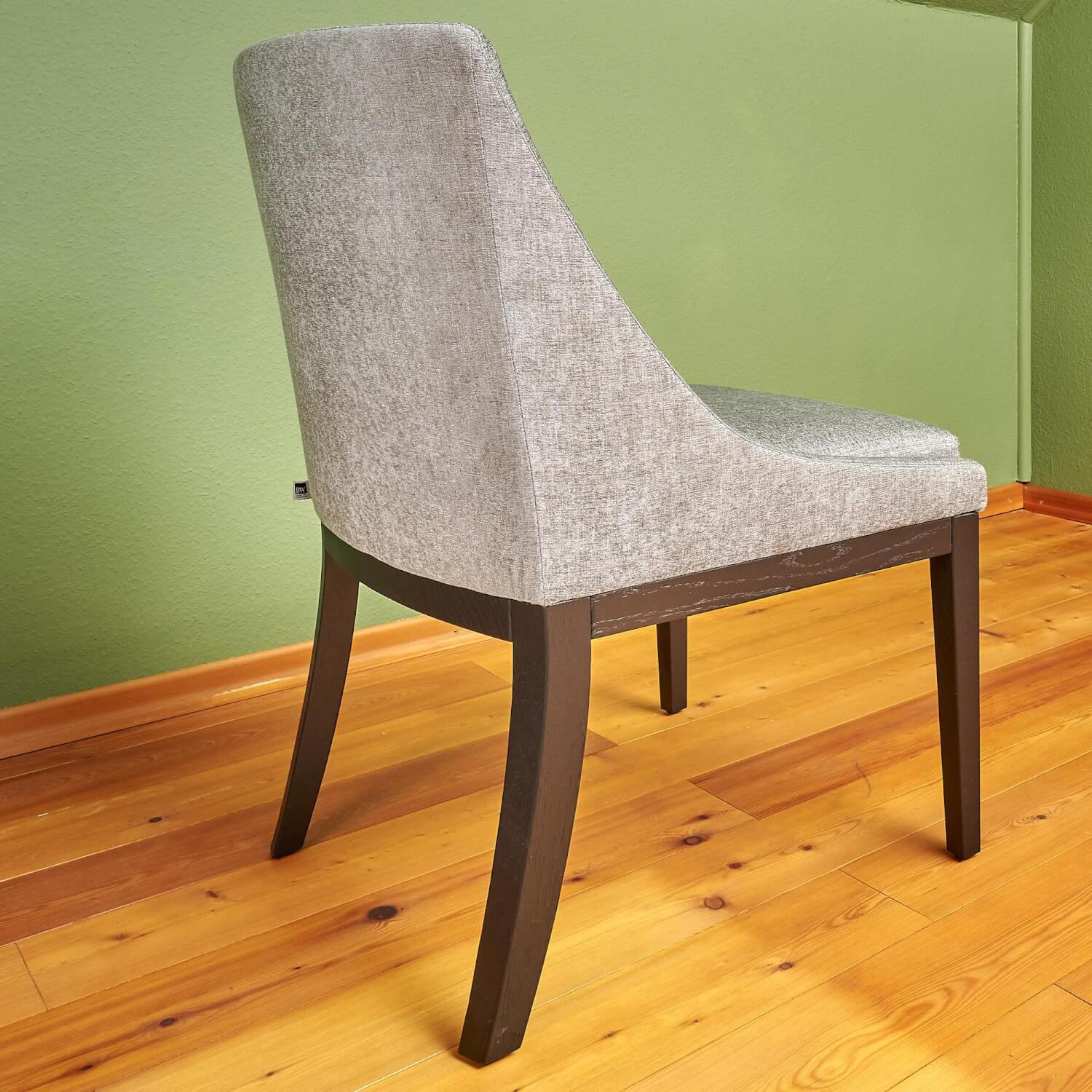 Bielefelder Werkstätten - Stuhl Leona Stoff Khai JAB 1023 094 Grau Gestell Eiche Schwarz Gebeizt - 2