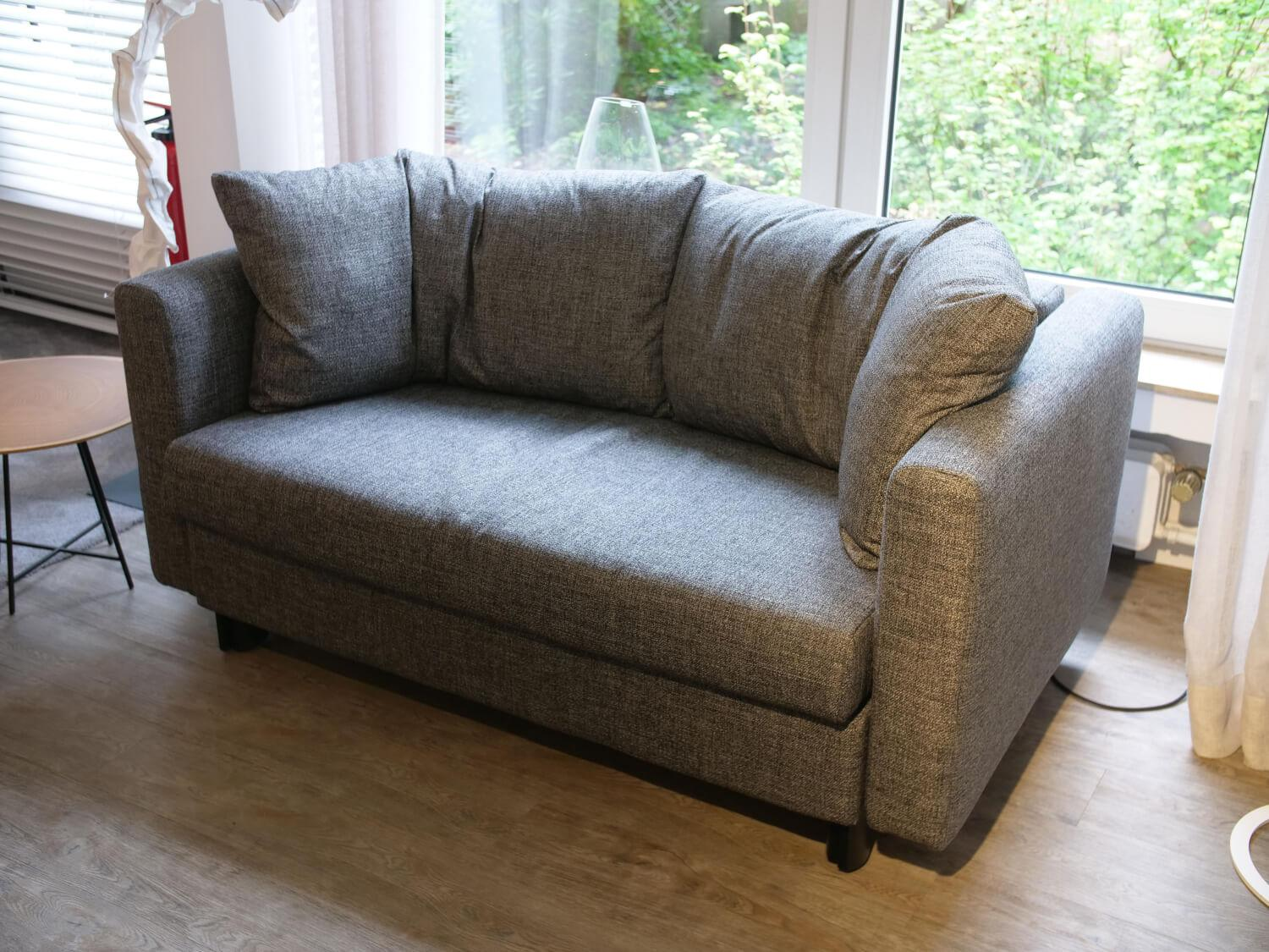 Franz Fertig - Schlafsofa Malou Stoff E5127 Grau Mit Winkelbodenkissen - 10