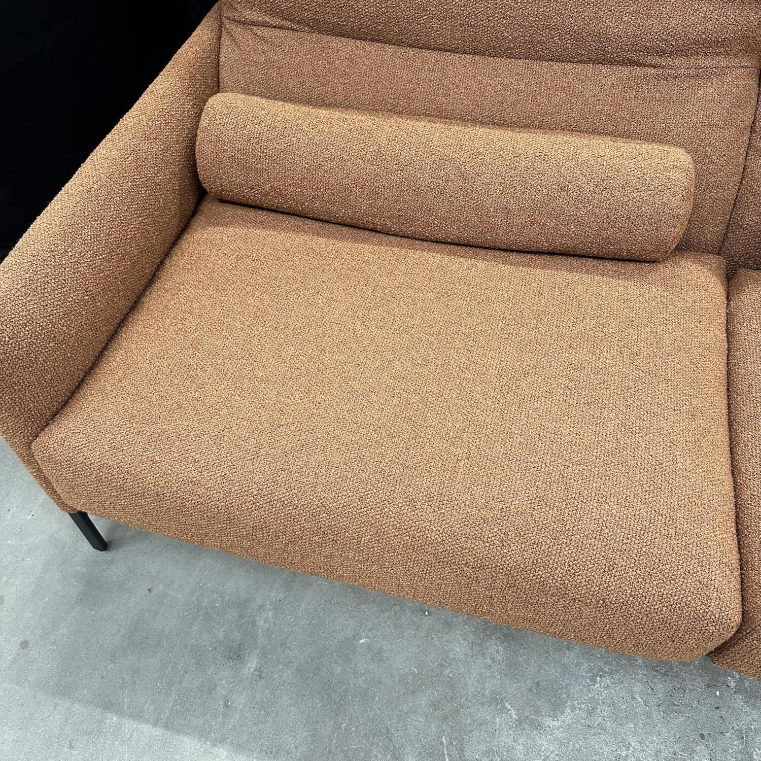 COR - Sofa Avalanche Stoff Rost 8202 Rost Rot Braun Orange Füße F05 Feinstruktur Schwarz Mit Filzgleitern Inklusive 2 Lendenrollen 2080 - 8