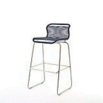 Montana - Barhocker VP Schnurgeflecht Poyurethan Royale-Blau Gestell Rostfreier Stahl - 1