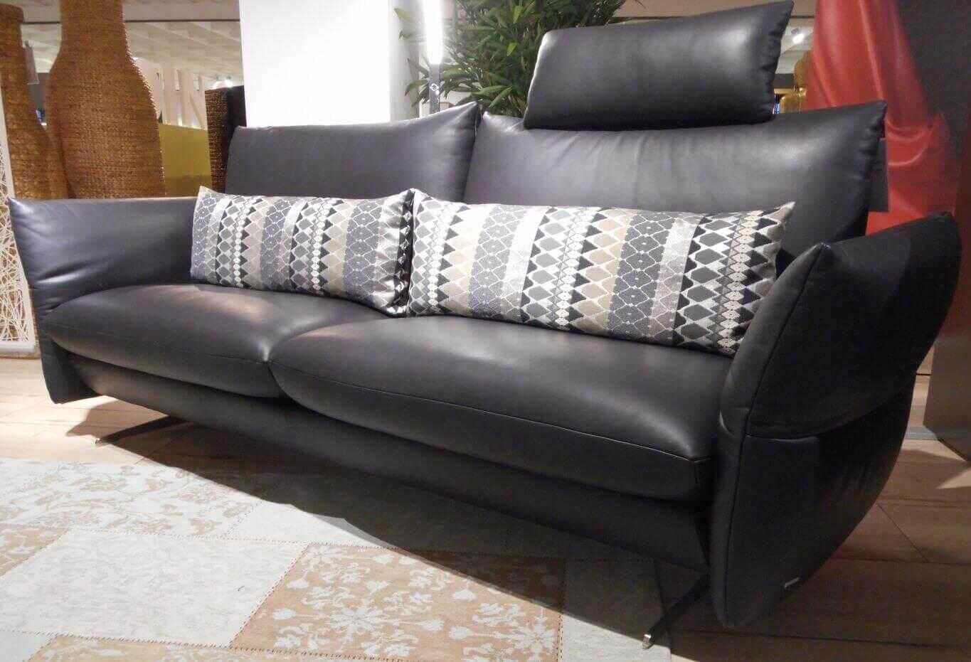 koinor-sofa-lungo-3er-leder-schwarz-5d74565ce1bf5c5069f0a6b73 Koinor - Sofa Lungo 3er Leder Schwarz - 2