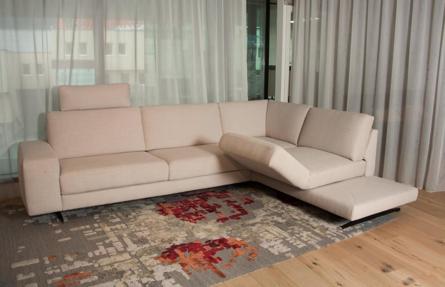 Koinor - Ecksofa Upgrade Bezug Stoff 13 Aqua Clean 17 Schwertkufe Schwarz Matt - 7