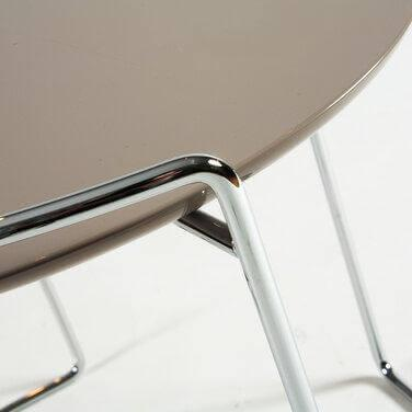 Cassina - Beistelltisch Djuna Platte Glänzend Lackiert Comfort Gestell Verchromt - 4