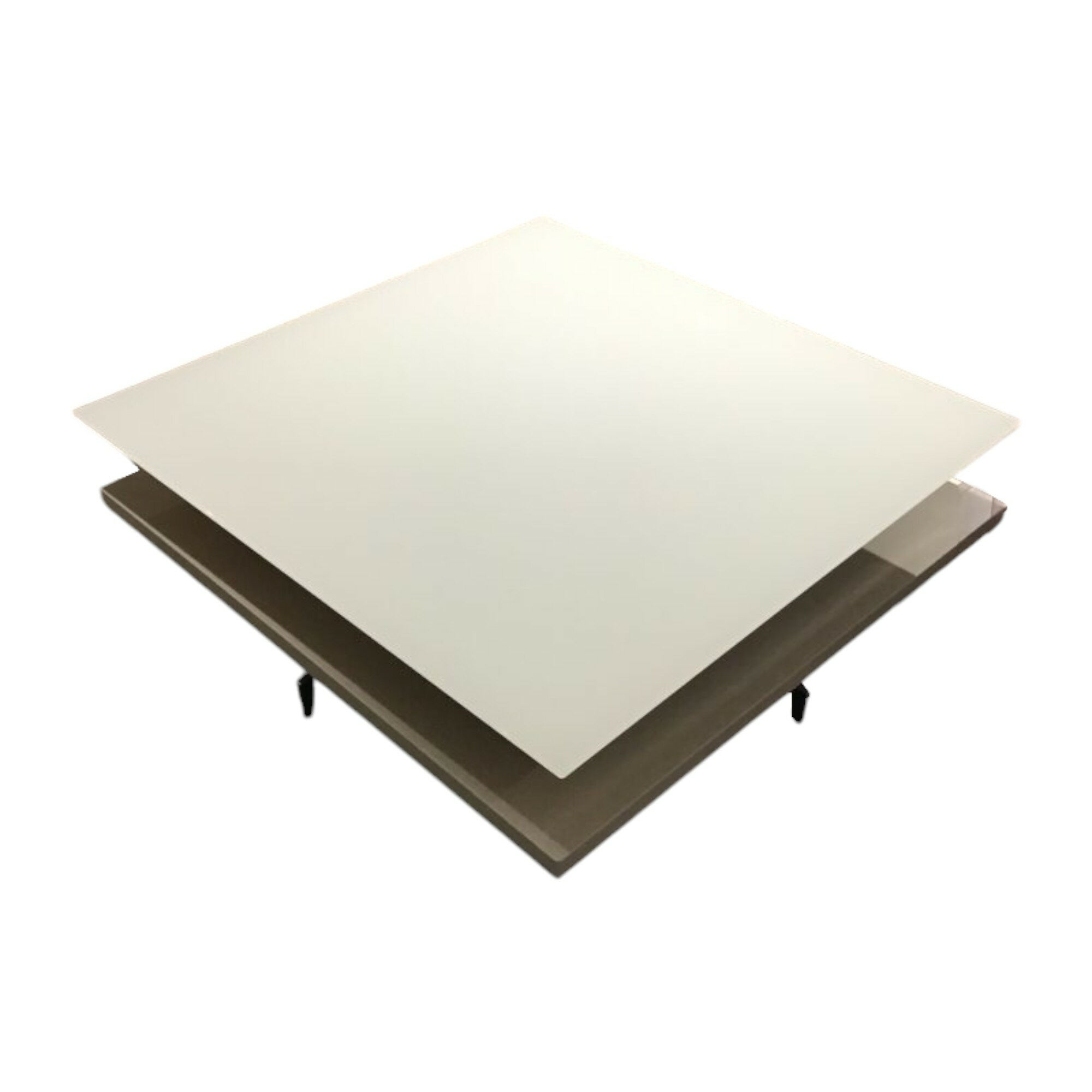 Hülsta - Couchtisch CT 90/0129 Platte Glas Weiß Lackiert  - 1